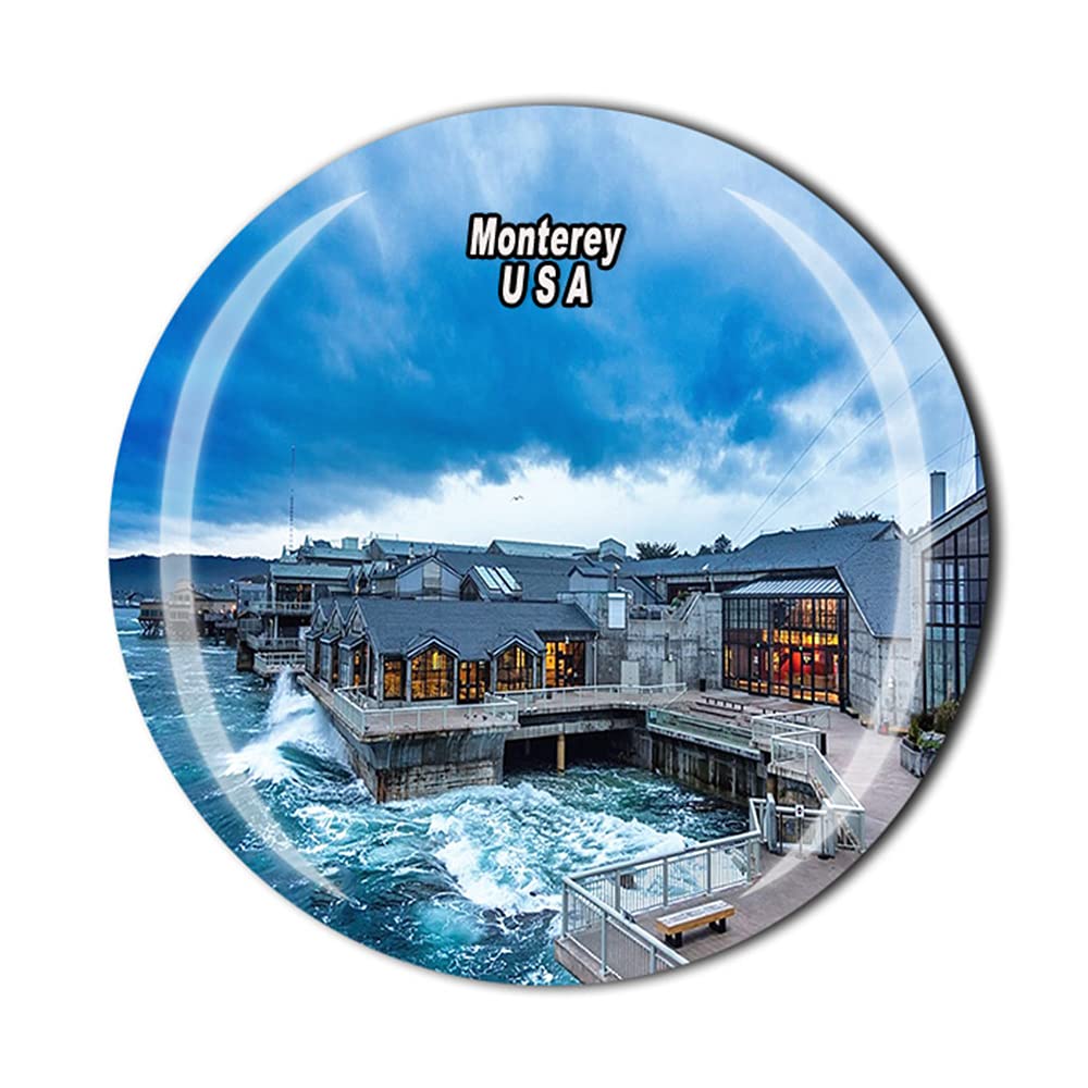 Monterey USA America Fridge Magnet Crystal Tourist Souvenir Gift Collection Refrigerator Magnetic Sticker