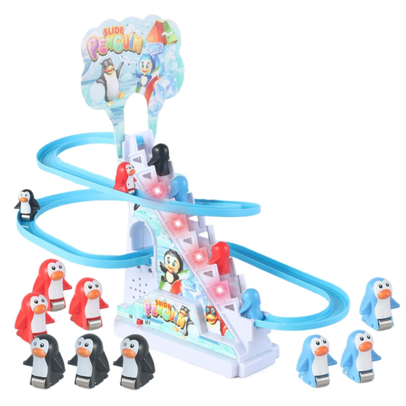 Penguin Stairs - Slide Christmas Race Game Roller Coaster Toy