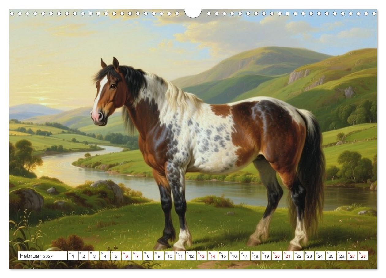 Pferdegemälde, inspiriert von den Alten Meistern (Wandkalender 2027 DIN A3 quer), CALVENDO Monatskalender: Pferdebilder im Stil alter Ölgemälde (CALVENDO Tiere)
