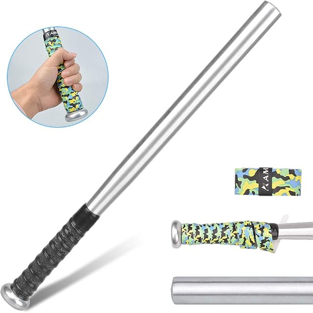 Baseball Bat Used for Baseball, Self Defence & Home Protection, Silver Aluminium