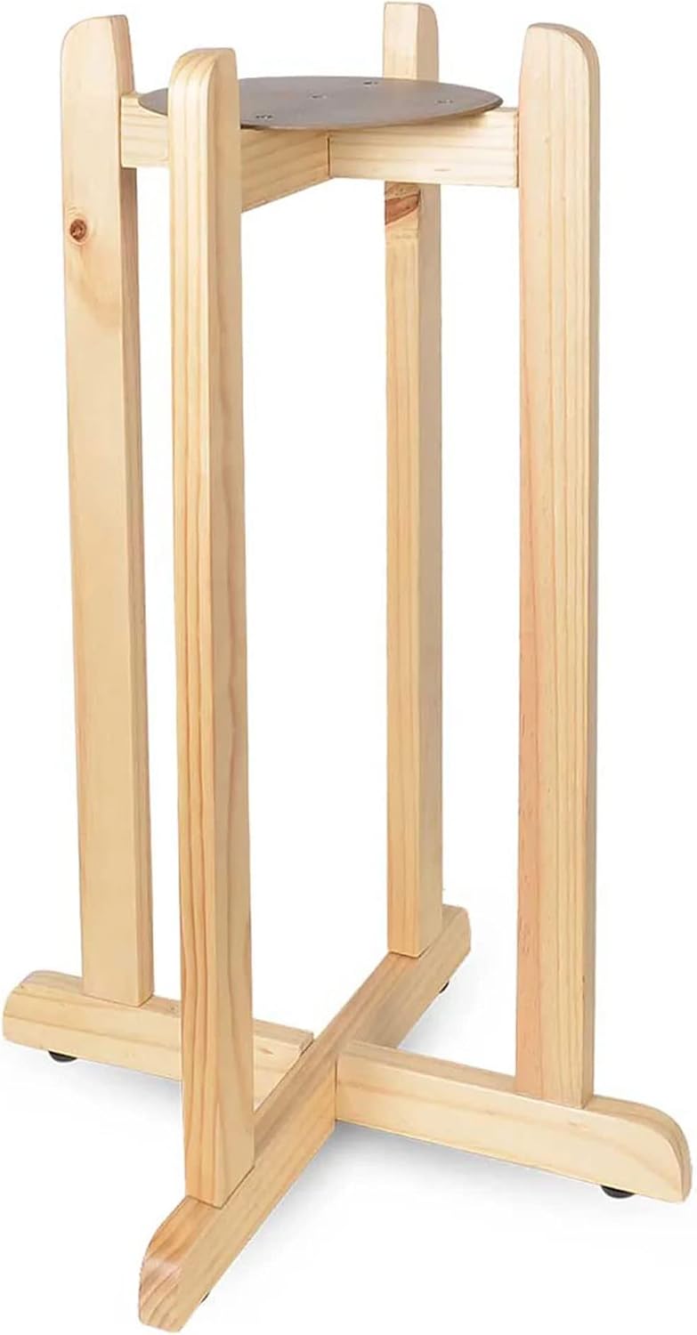 27 Inch Solid Wood Stand for 1-5 Gallon Water Bottles & Crocks (Black)
