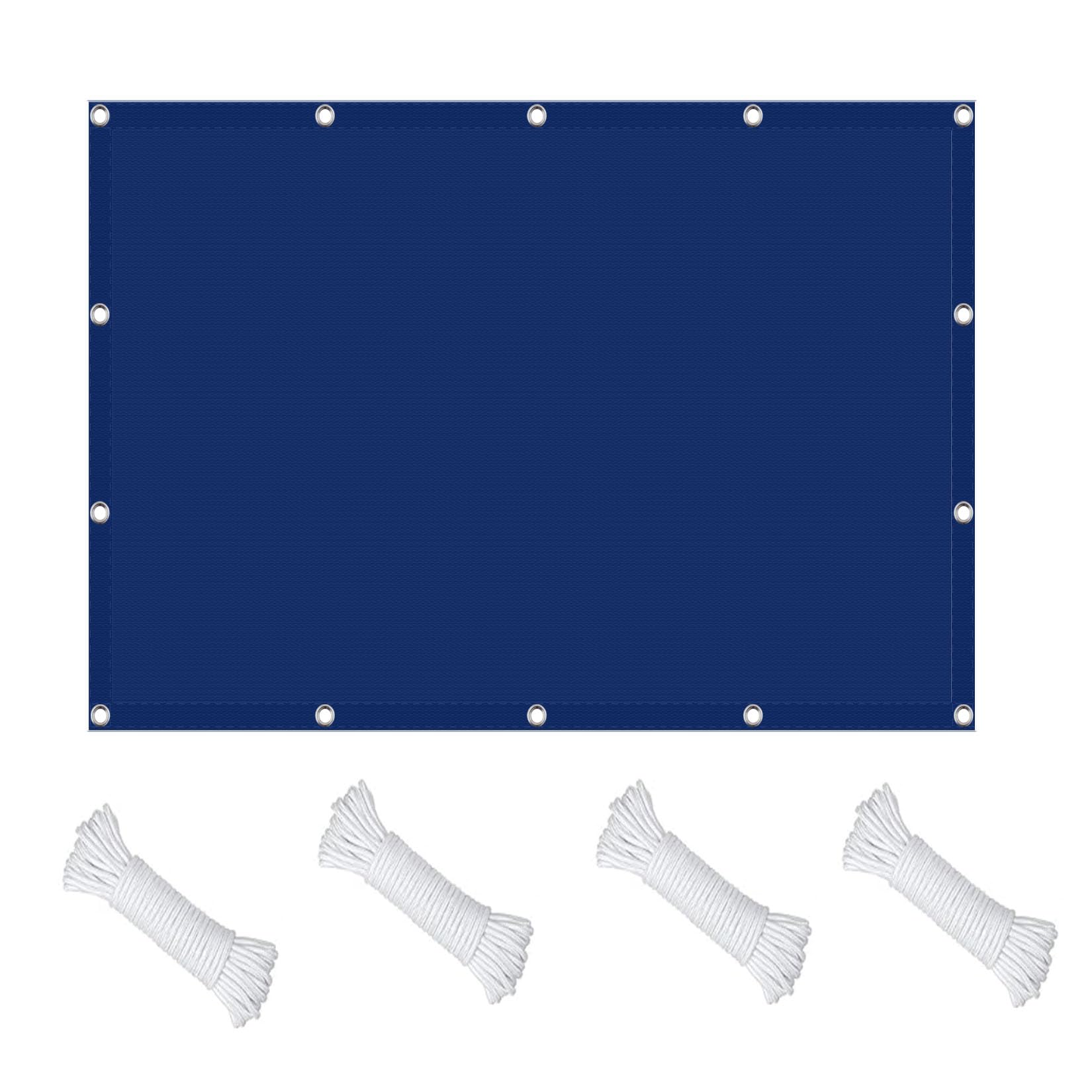 Auvent de protection solaire 200x300 cm bleu foncé | Toile tendue pour balcon et terrasse sans percer