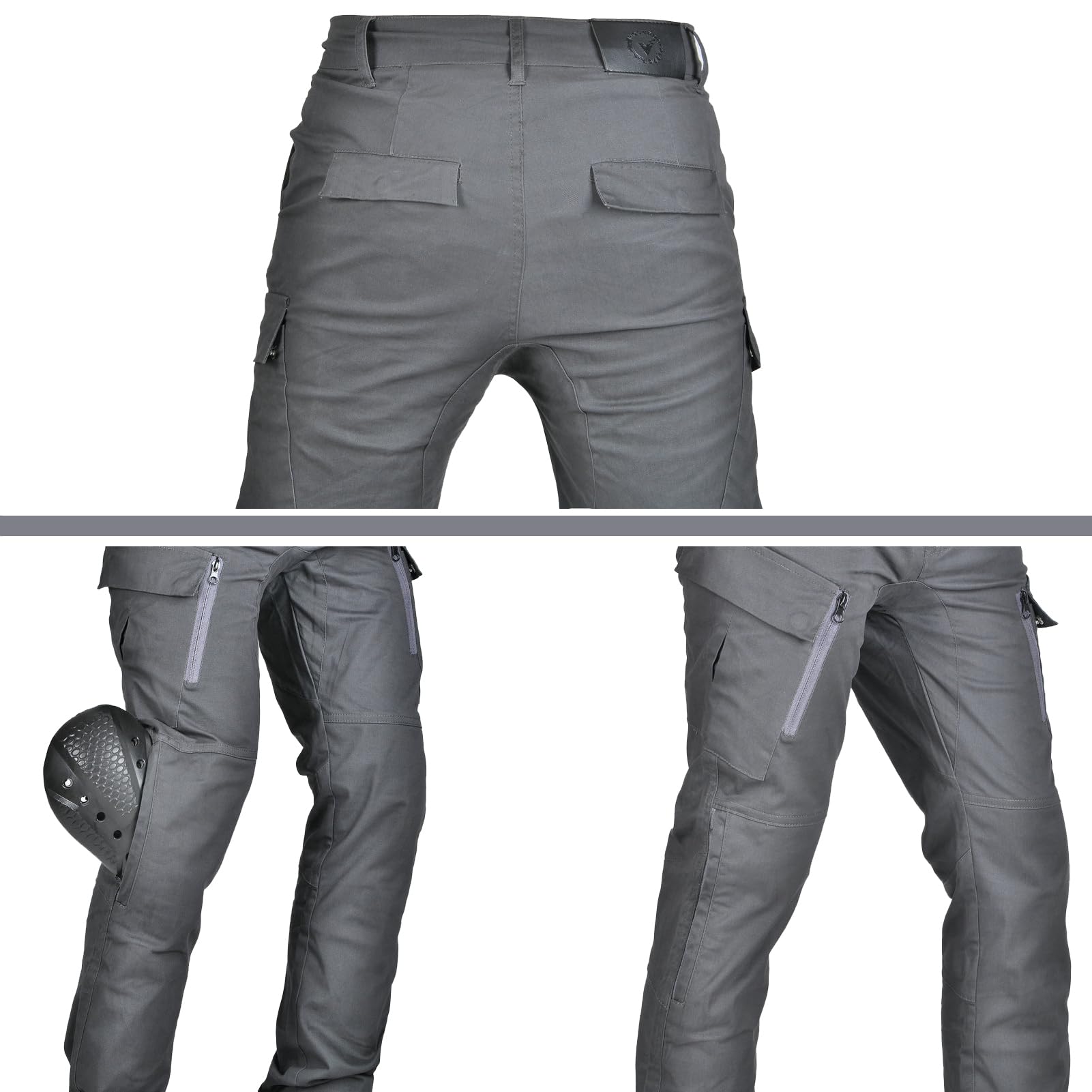 Pantaloni Moto Uomo, Pantaloni Moto, Jeans Moto Uomo con Protezioni, Pantaloni Cargo da Motociclista a Vita Alta Traspiranti 4X Equipaggiamento di Protezione
