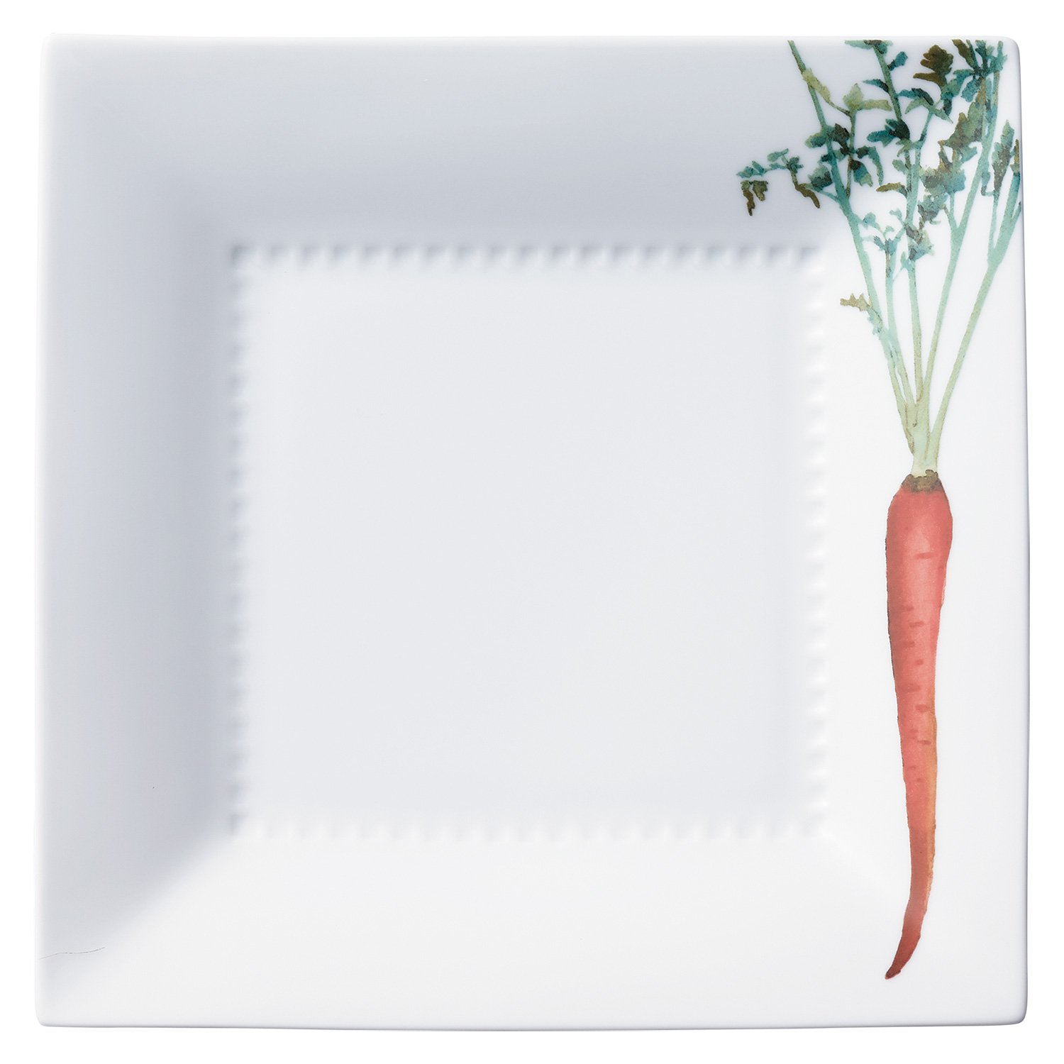 Noritake P5342A/1620-35 Square Plate (Picture Changing Pair Set) 9.1 inches (23 cm), Kyoka Shun-Color, Microwave Safe, Dishwasher Safe, 2 Pieces, Kamo Eggplant, Kintoki Carrot, Fine Porcelain