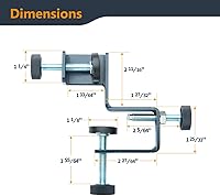 Vista 4 de POWERTEC Abrazaderas de instalación frontal de cajón, Abrazaderas de instalación de gabinete, Abrazadera de fijación de cajón ajustable, Abrazaderas