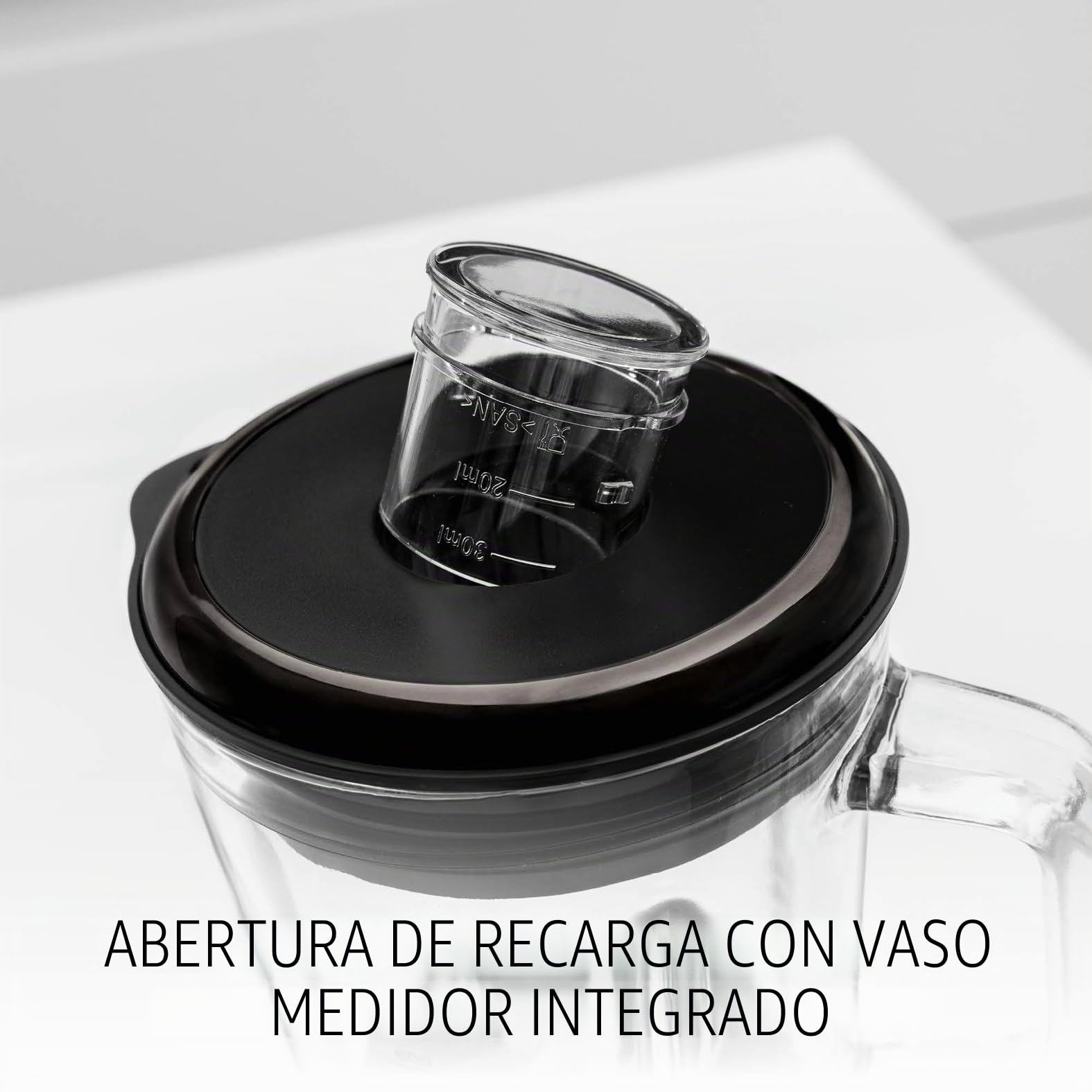 WMF Kitchenminis - Batidora vaso 0,8 l de 400 vatios, batidora de acero inoxidable Cromargan, licuadora pequeña con jarra de vidrio, 5 velocidades, función de pulso, perfecta para 1-2 porciones