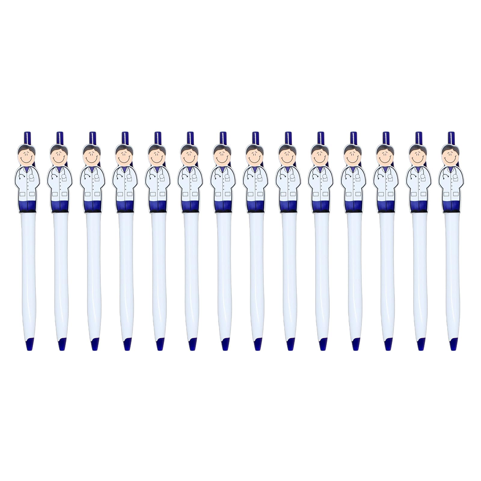 7 Penne A Sfera Retrattili Con Clip A Fumetto – Perfette Per Medici, Infermieri, Ufficio E Scuola - 2
