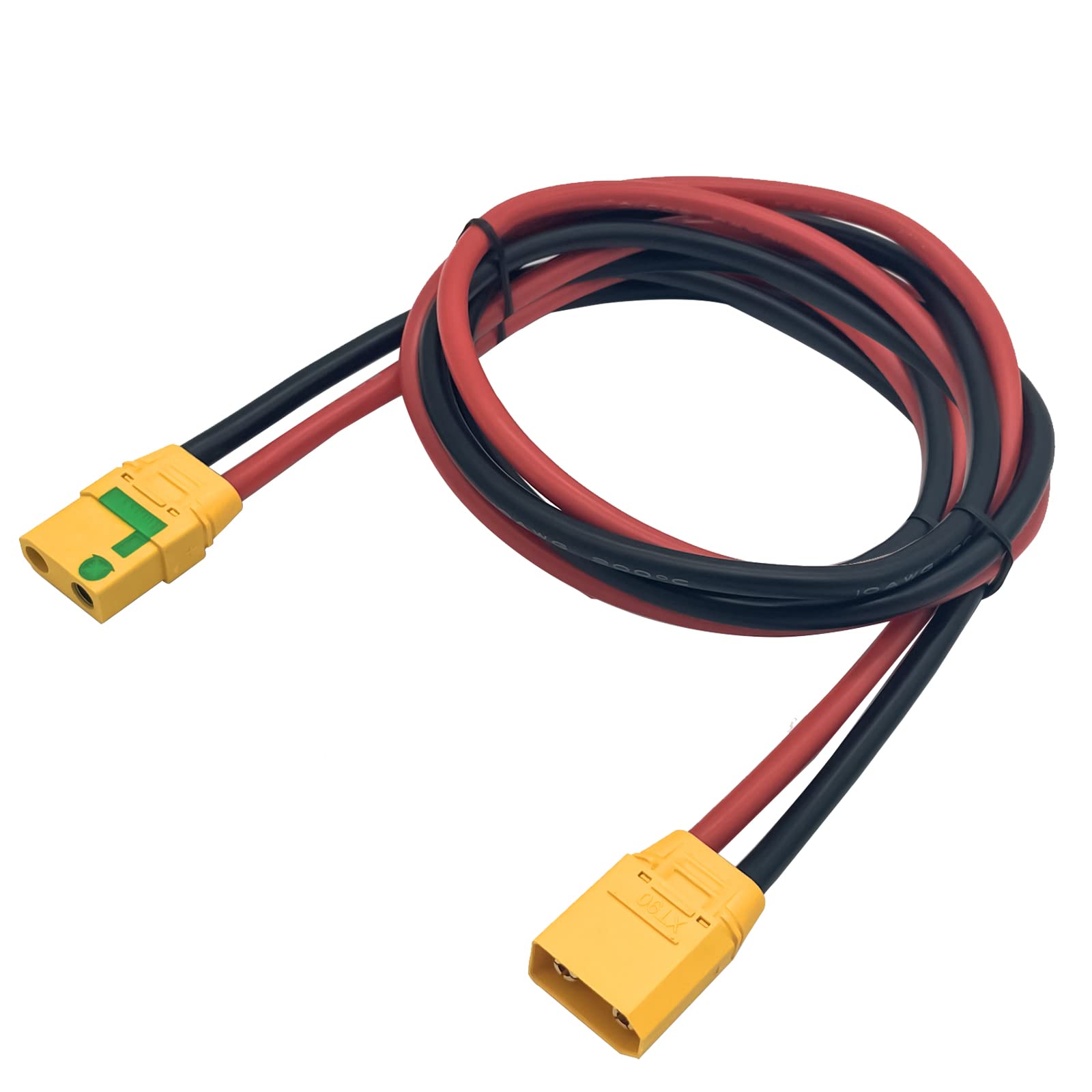 Nuofany XT90-S Anti-Spark Female to XT90 Male Plug Extension Wire Cable Lead Silicone Wire 10AWG for RC Lipo Battery FPV Drone Large Model Airplane (3m/9.84ft)