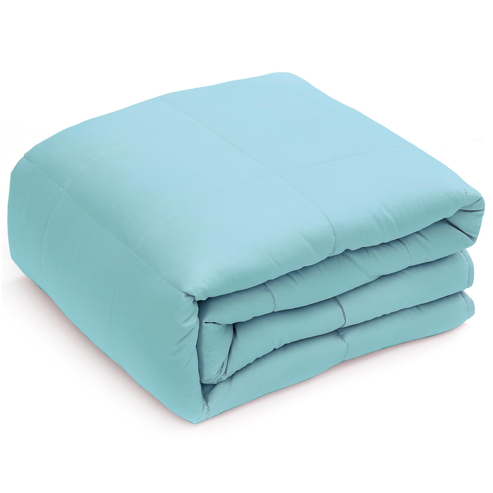TopceeWeighted Blanket (15lbs 60"x80" Queen Size) Cooling Breathable Heavy Blanket Microfiber Material with Glass Beads Big Blanket for Adult All-Season Summer Fall Winter Soft Thick Comfort Blanket