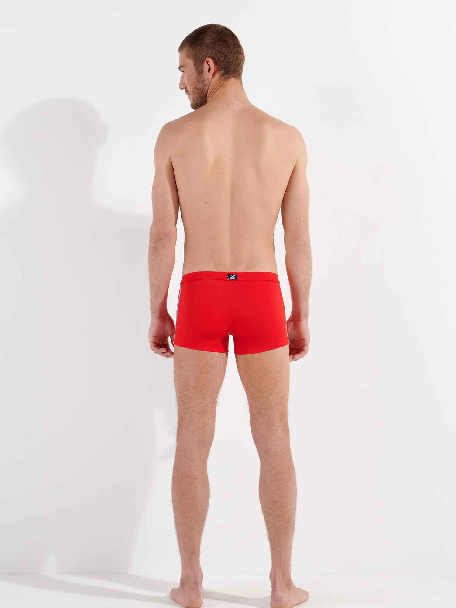 HOM Costume da bagno da uomo, costume da bagno da spiaggia, boxer retrò, da uomo, diversi motivi