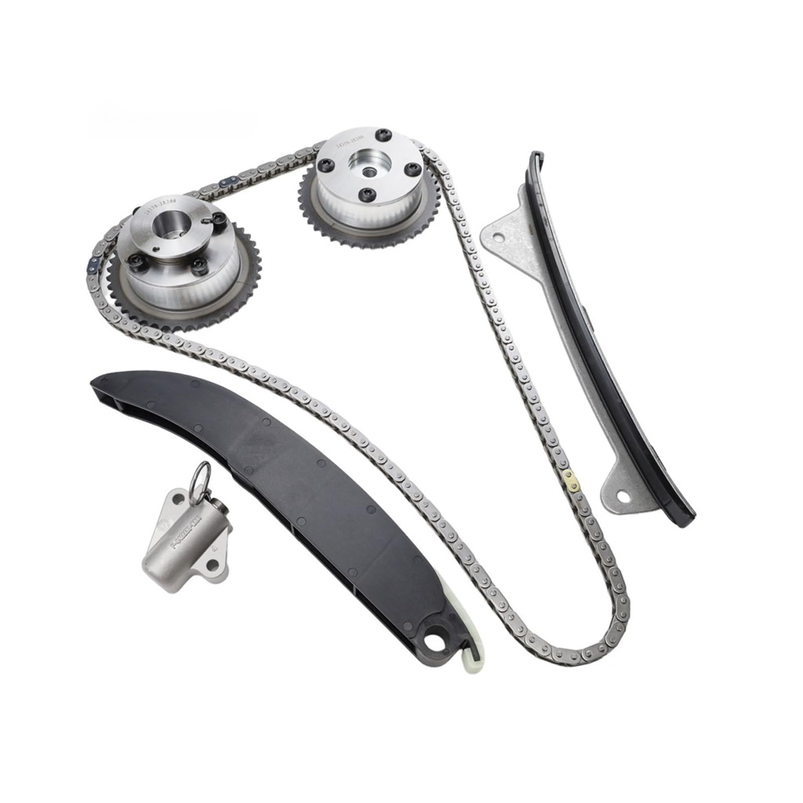 łańcuch napędowy oleju Pasuje do Hyundai pasuje do duszy pasuje do Forte 2.0 G4NC łańcuch rozrządu z zestawem VVT 24321-2E200 24350-2E201 24370-2E200 zestaw łańcucha pompy oleju