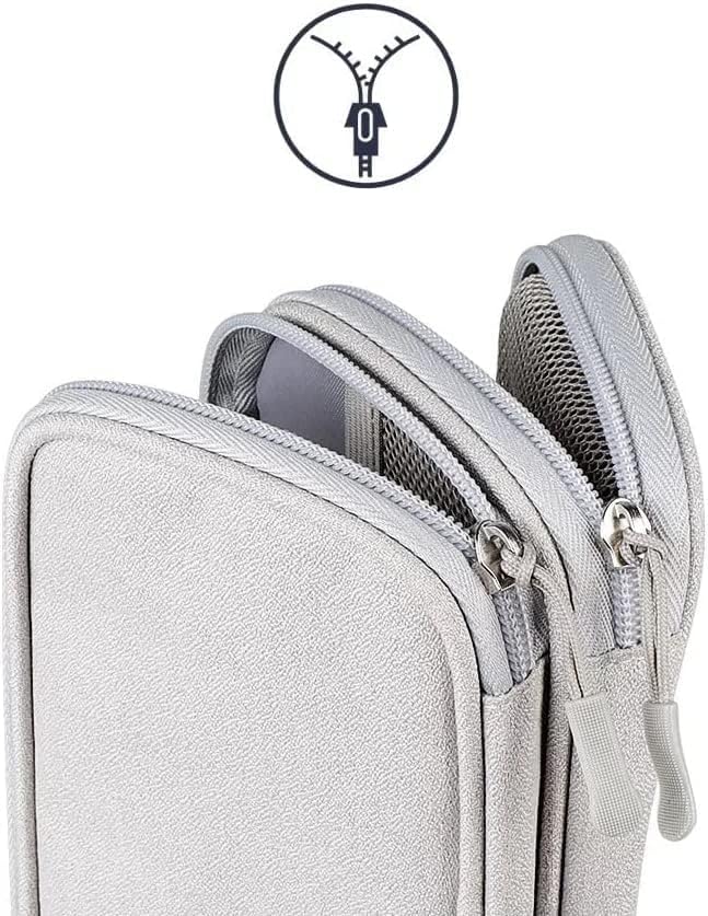 Miniatura 5 de Laebevon Organizador electrónico bolsa de viaje para cable, funda de accesorios de viaje, estuche de transporte, portátil, impermeable, doble capa,