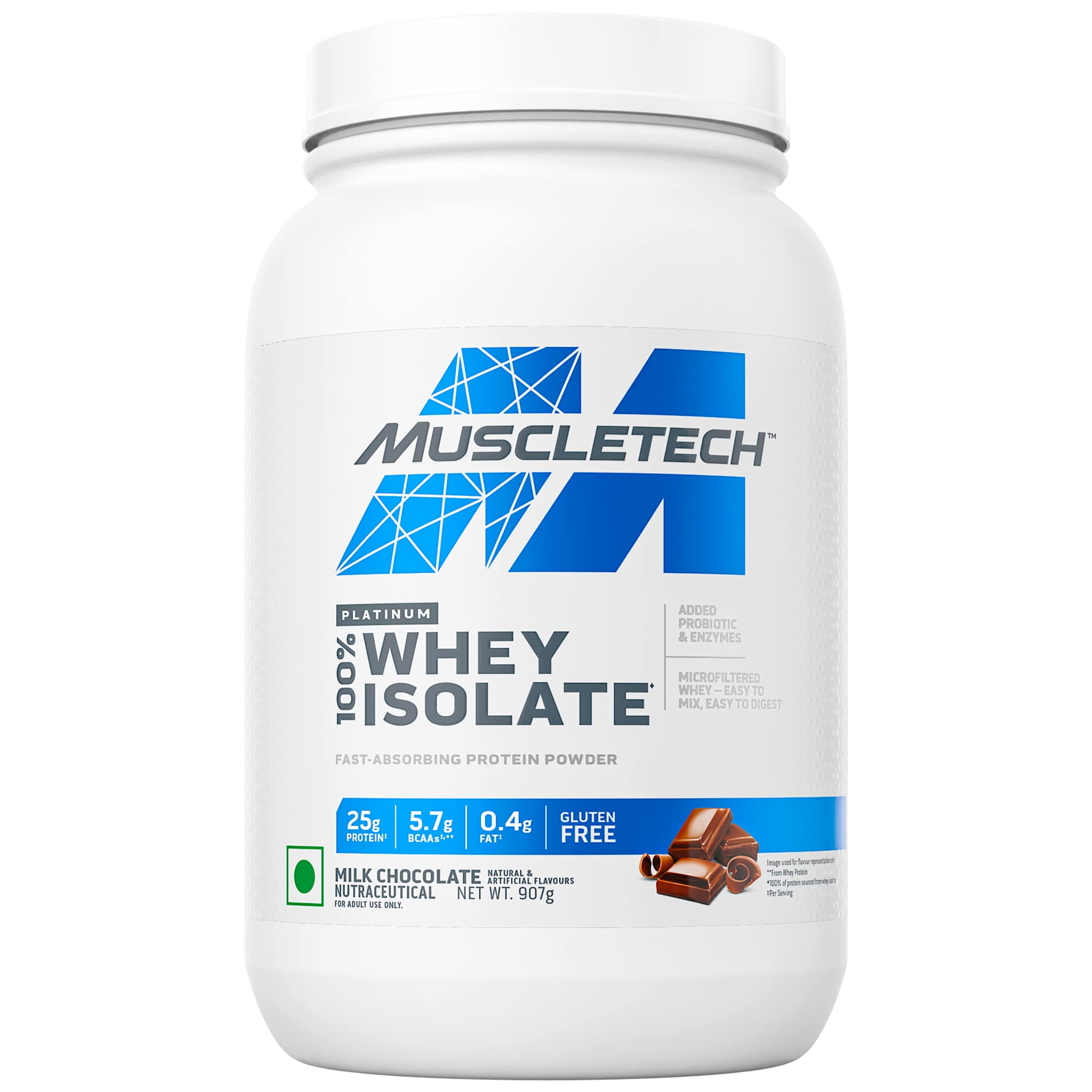 MuscleTech Platinum Whey Isolate|Milk Chocolate,907G (2Lbs)|25G Protein,5.7G Bcaa|Added Probiotics & Enzymes|Added Vitamins & Mineral|Lactose Free,Gluten Free|Easy To Mix & Easy On Stomach (B0BZQ63ZVY) Amazon Price History, Amazon Price Tracker