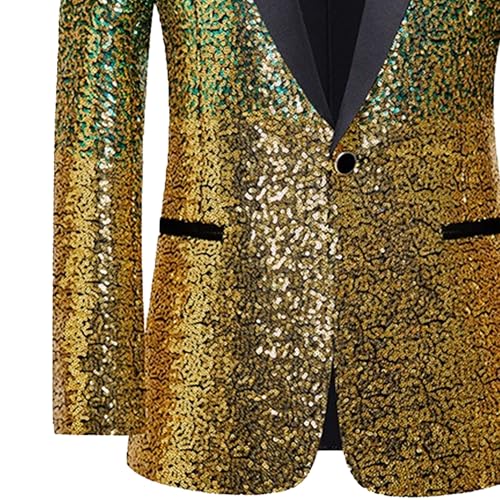 Mens Sparkly Sequin Prom Suit Slim Fit Wedding Party Banquet Blazers Shawl Lapel Collar Solid Tuxedo2