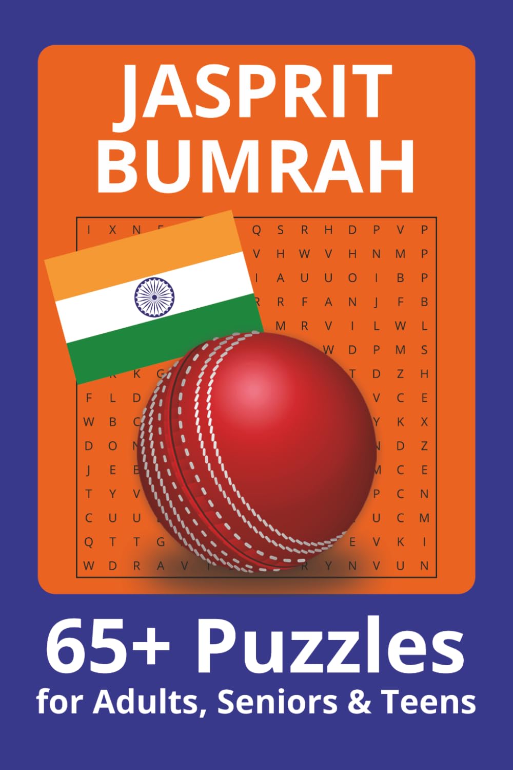 Jasprit Bumrah Word Search Puzzle Book: Word Searches with Easy to Read Print about Jasprit Bumrah, Indian Cricket team, Cricket and more | 6x9 ... . Gift for Vacations, Holiday and Free Times