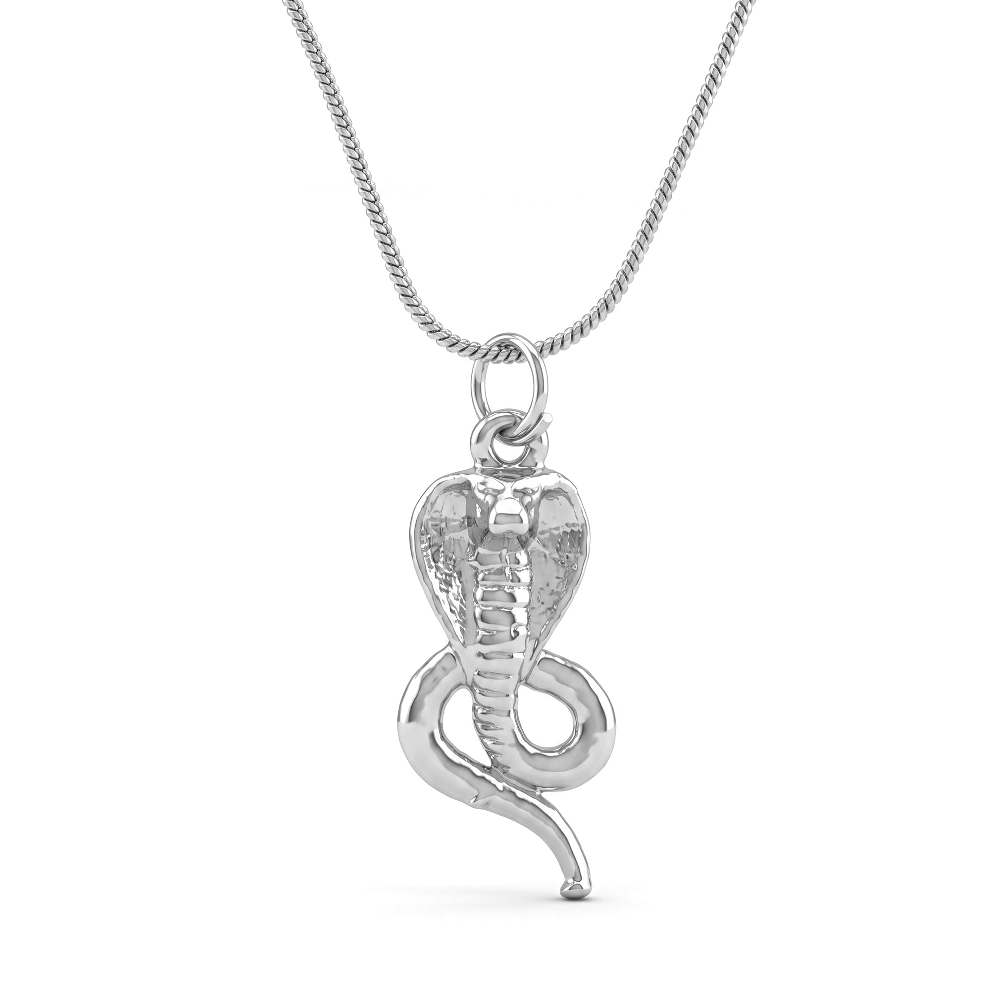 white Plated King Cobra Snake Pendant with Chain for Men and Women - Nag Devta Lord Shiva Vasuki Locket Necklace - Spiritual & Edgy Jewelry Gift(ACPC0269)-image-36