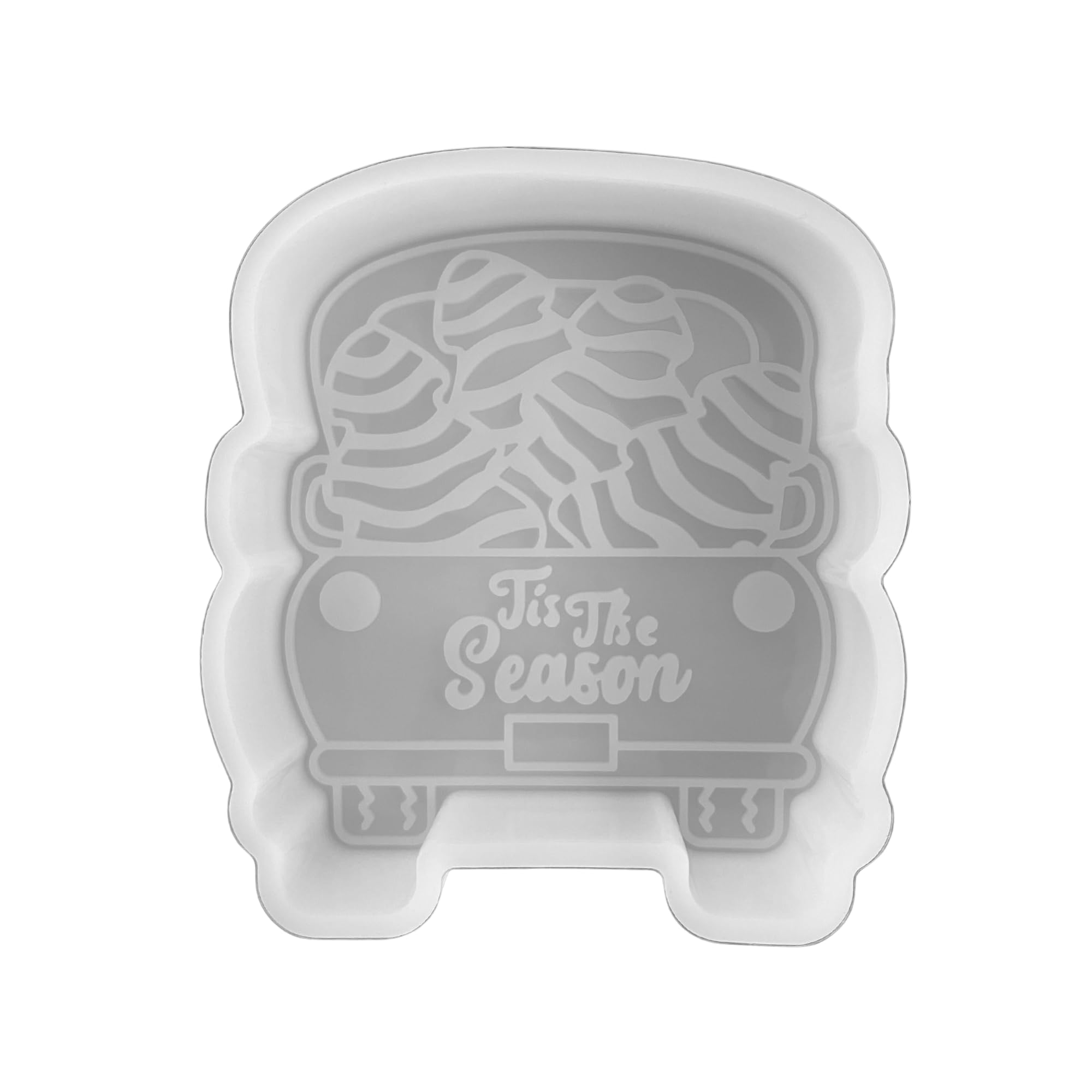 Molde de silicona para coche camión navideño aroma freshie árbol Debbie 3.6x4 pulgadas