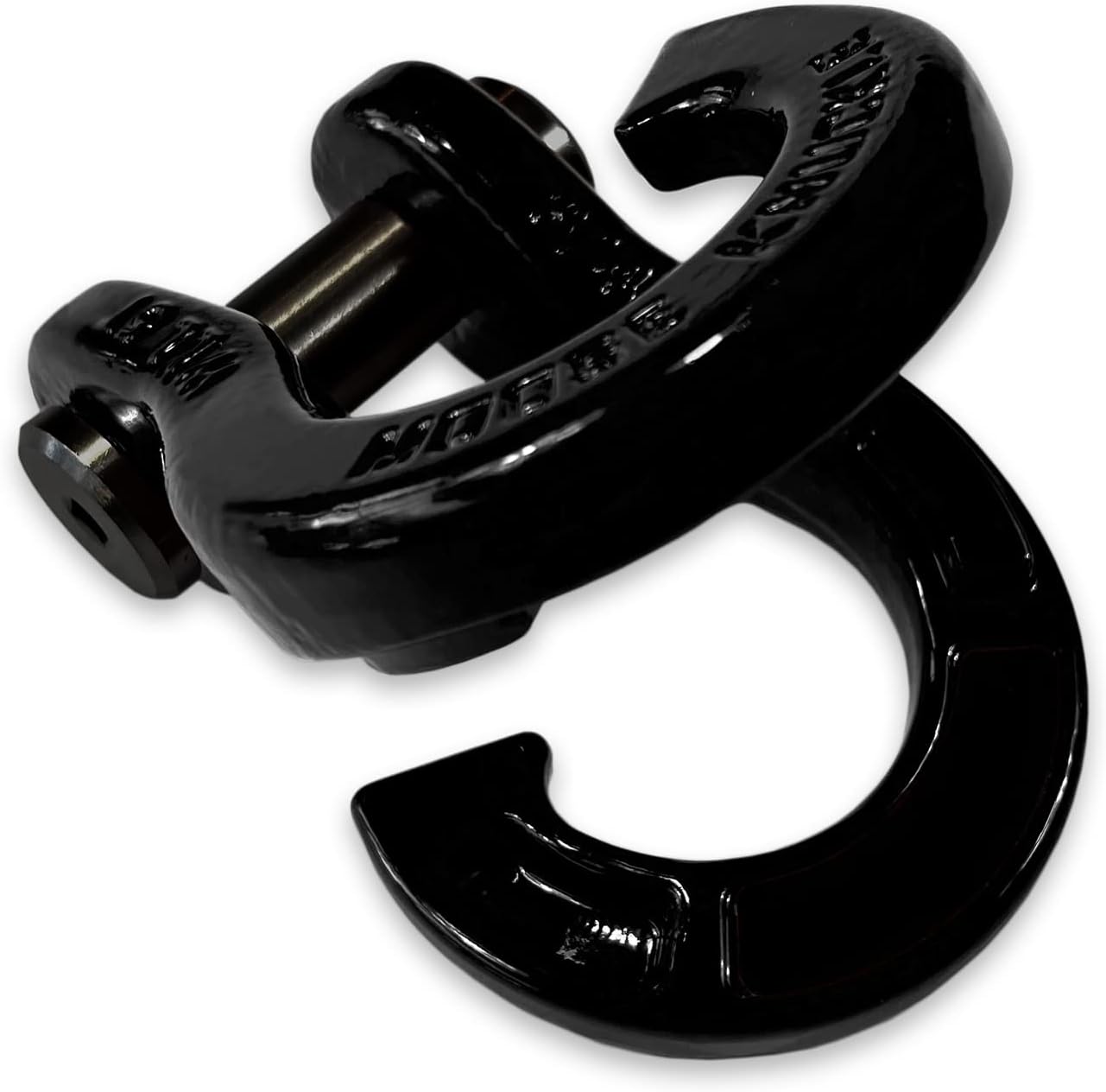 Moose Knuckle Offroad Jowl Split Shackle 3/4 | 10,000 lbs Capacity - 50,000 lbs MBS - Fits 2.0 D-Ring Tow Shackle Receiver Hitch Bracket Mount with 7/8" Pin | Black Hole