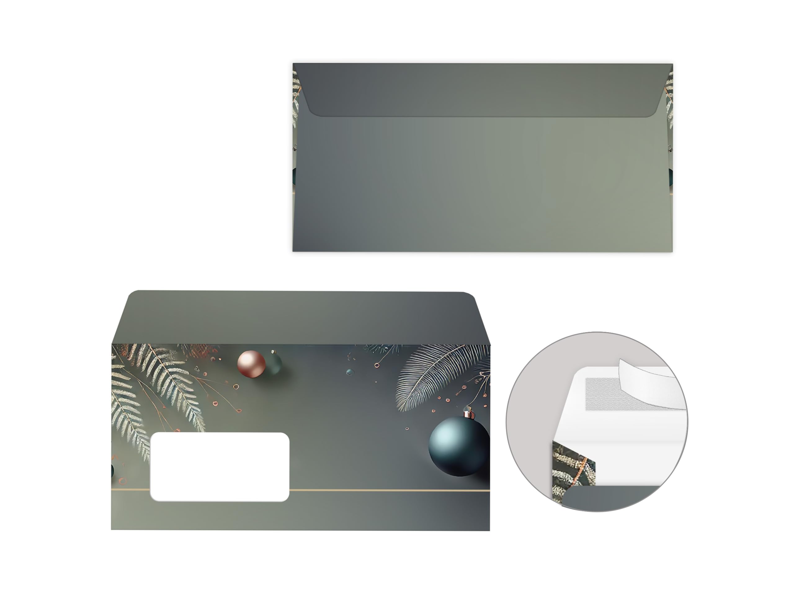 Briefpapier Weihnachten Weihnachtsbriefpapier mit Umschlag Umschlägen mit Fenster Weihnachtspapier A4 für Kunden (250 Blätter + 250 Umschläge)