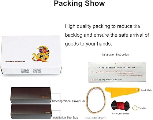 Miniatura 8 de Custom Steering Wheel Cover for Toyota Tacoma 2012-2023  Tundra 2014-2021 Toyota 4Runner 2010-2012 2013 2014 2015 2016 2017 2018 2019 2020 2021 2022
