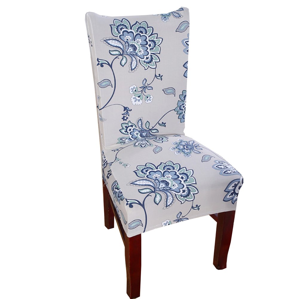 TEERFU 4 Pack Chair Covers Dining Room Chair Slipcovers,Stretch Washable Removable Spandex Chair Protector Cover for Hotel,Restaurant,Home