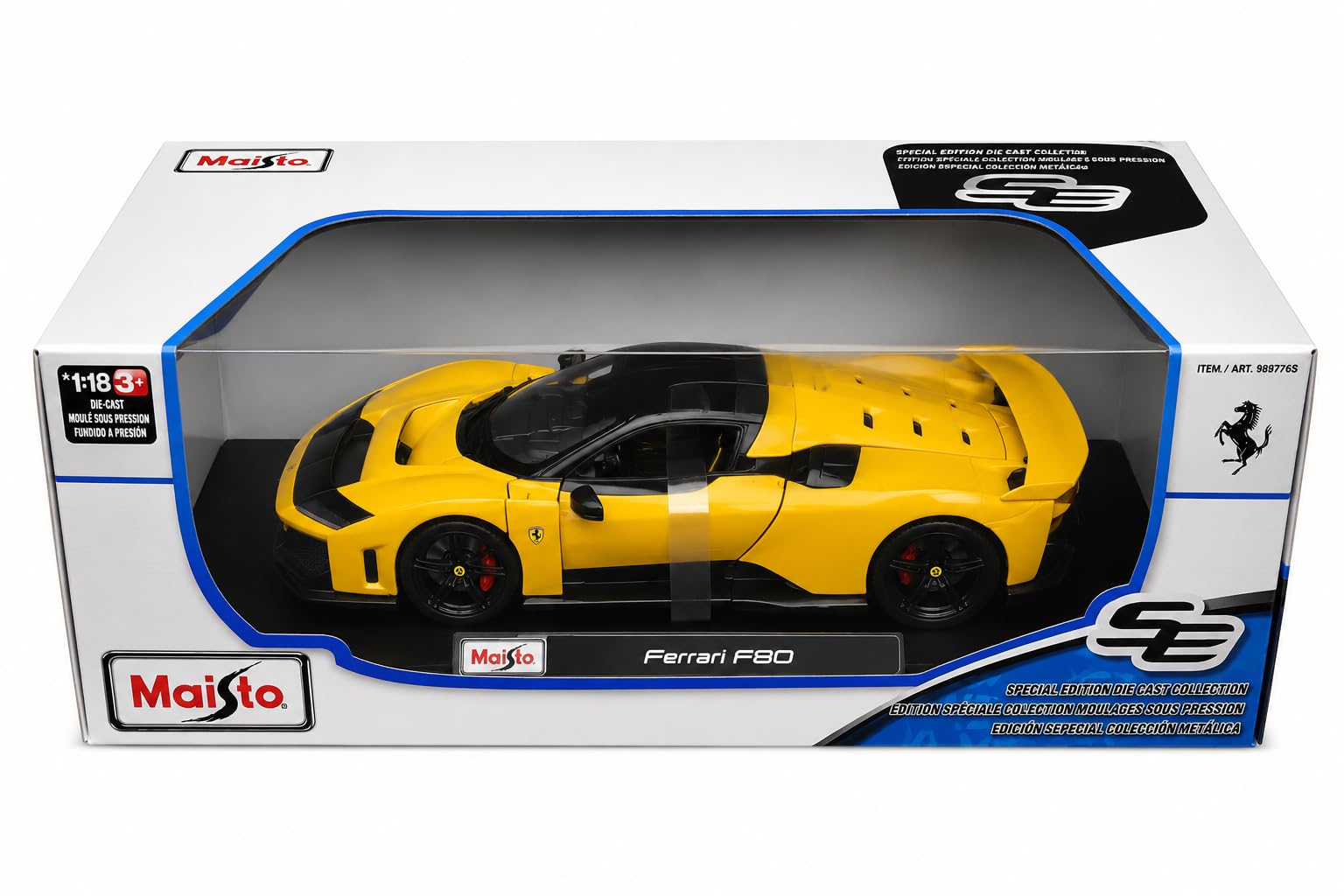 Ferrari F80 Die-Cast Model Car 1:18 Scale Yellow | Scale Model, Collectible Car, 1:18 Ratio, Yellow Colour, Ferrari F80