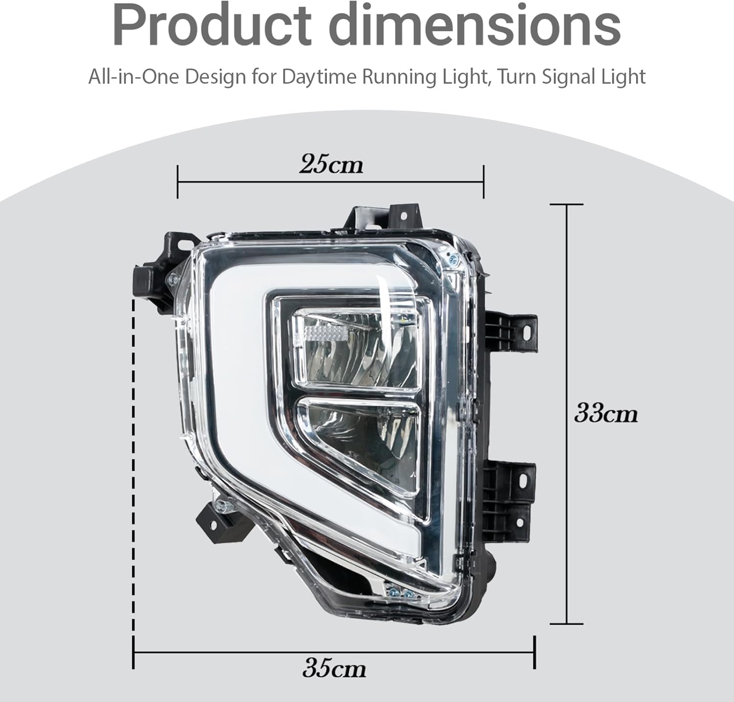 Daytime Running Fog Light For Mitsubishi Triton L200 2019-2021 Front Bumper Driving Turn Signal DRL Lamp Left&Right