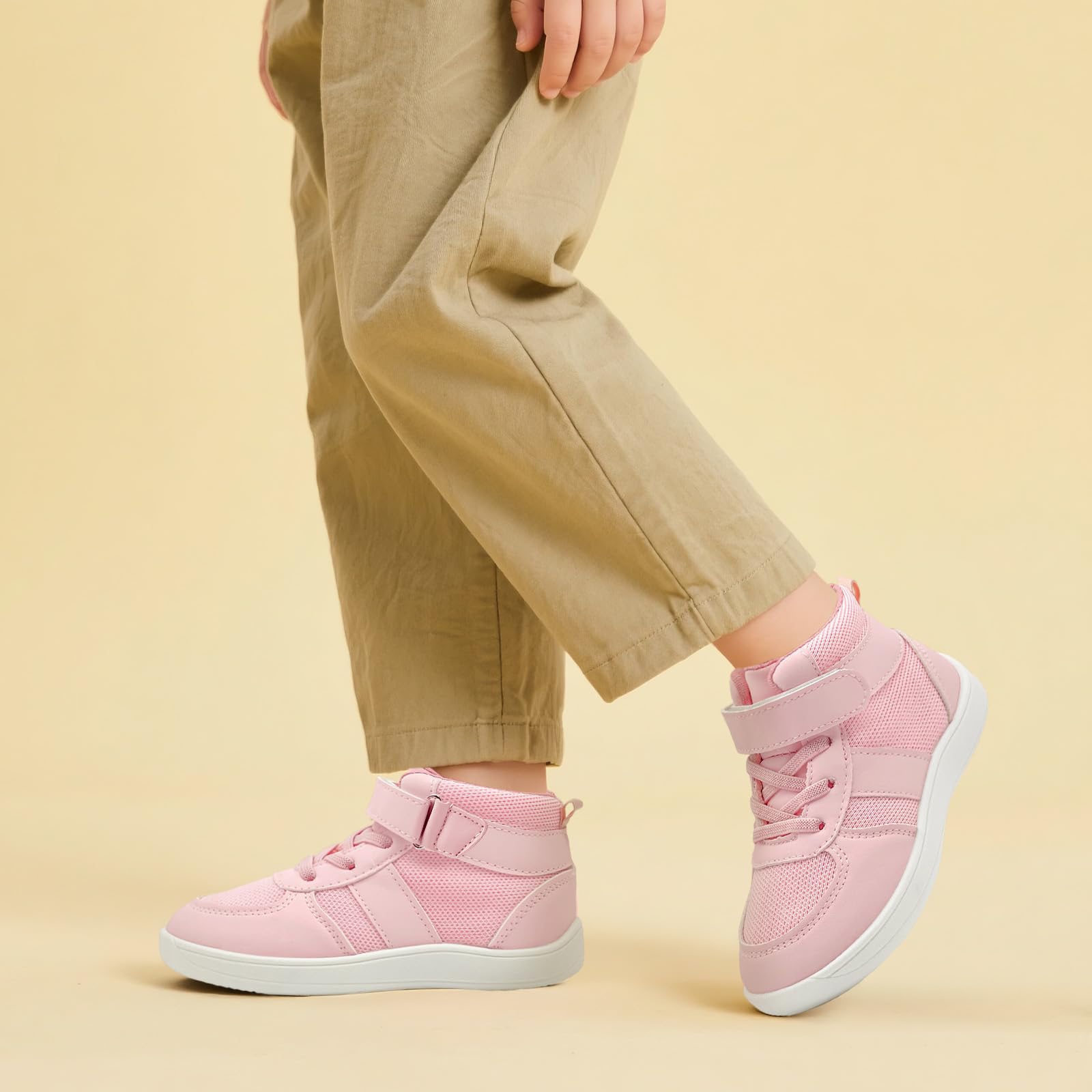 Scarpe Barefoot Bambino Bambina Minimalista High Top Sneaker Larga Walking Trail Running Sneakers Rete Traspirante Antiscivolo