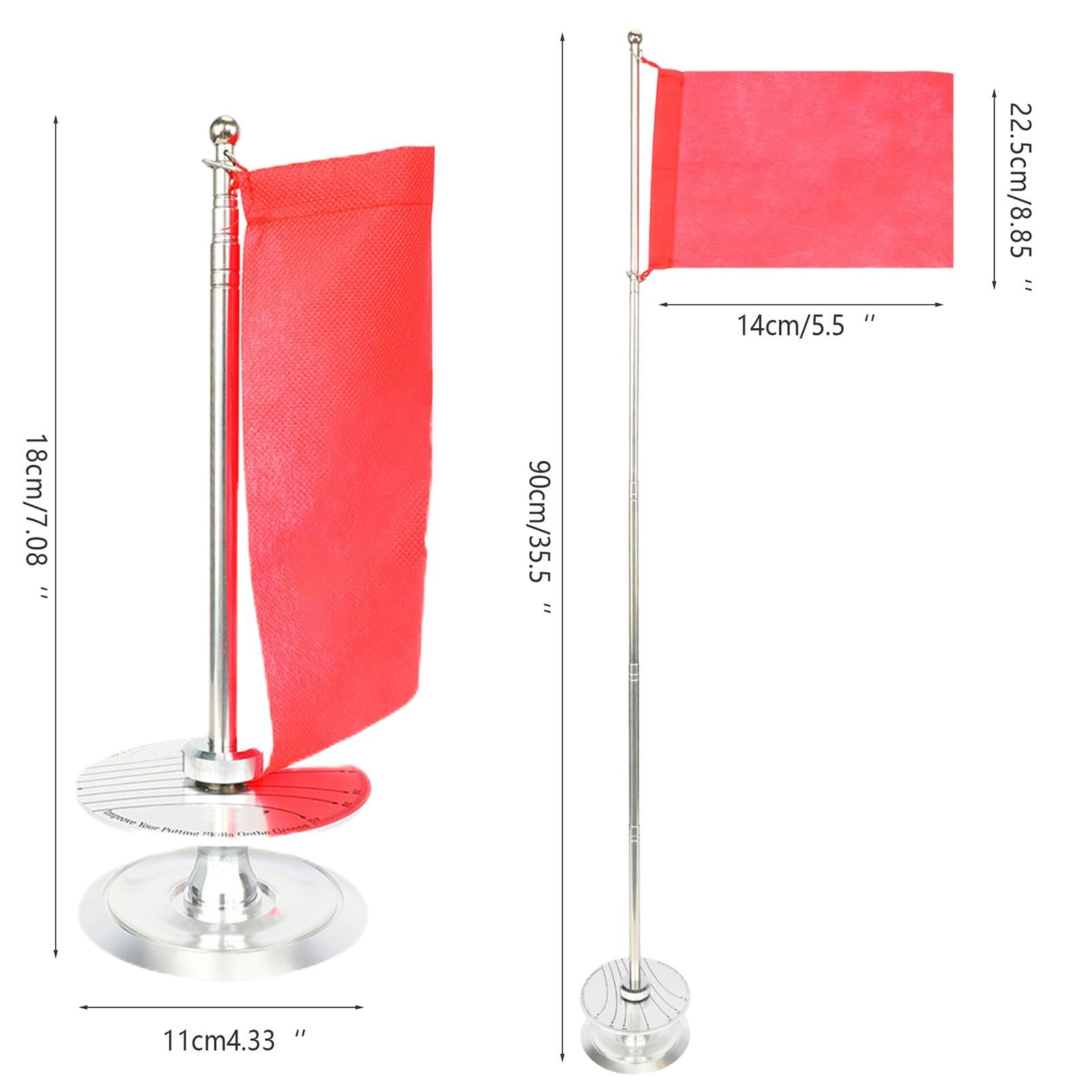 Taza Y Bandera Para Hoyos De Golf - Práctica De Putt Hoyos De Golf Y Bandera De Golf | Asta De Bandera De Golf Retráctil | Copa De Práctica De Golf | Juego De Putt De Golf Para Interiores | Juego De C