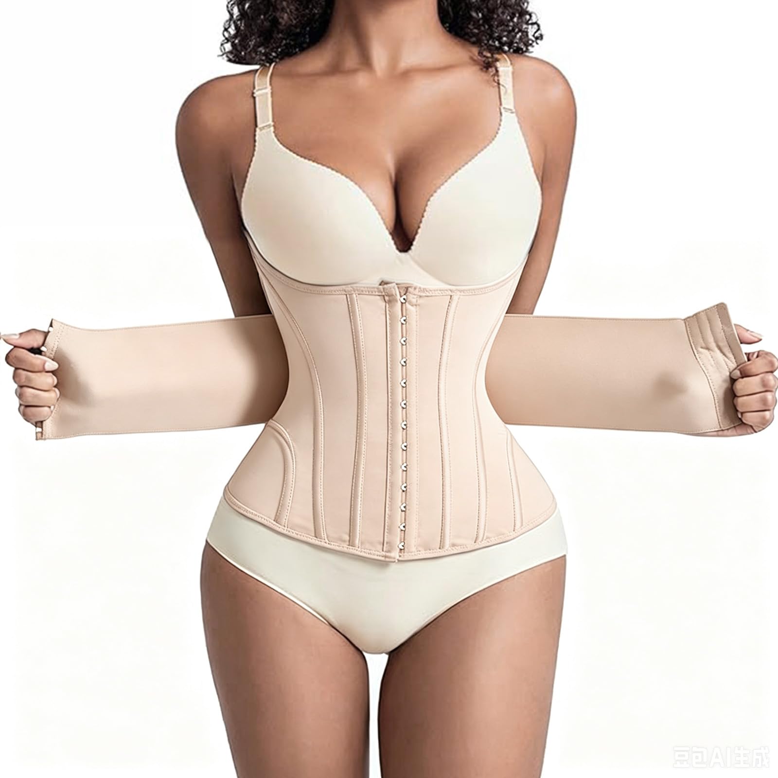 LUPATDY Korsett Damen Bauchweg Doppelte Verschlüsse, Bauchweggurtel Schwitzgurtel, Bauch Sport Gürtel, Rückenstütze, Lindert Rückenschmerzen, Fitness Sportgürtel, Bauchfett Reduzieren