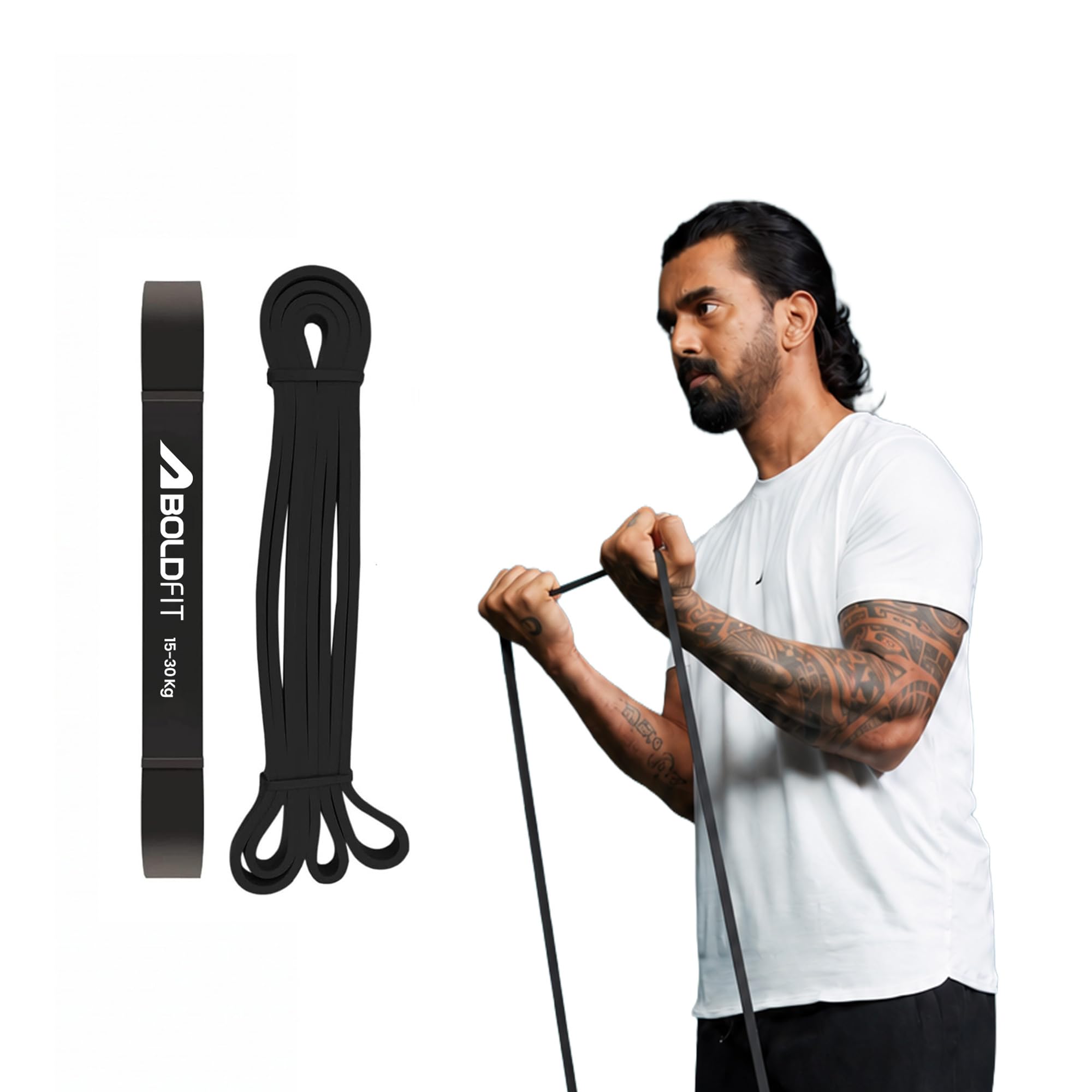 Boldfit Heavy Resistance Band for Workout Set Exercise & Stretching Pu