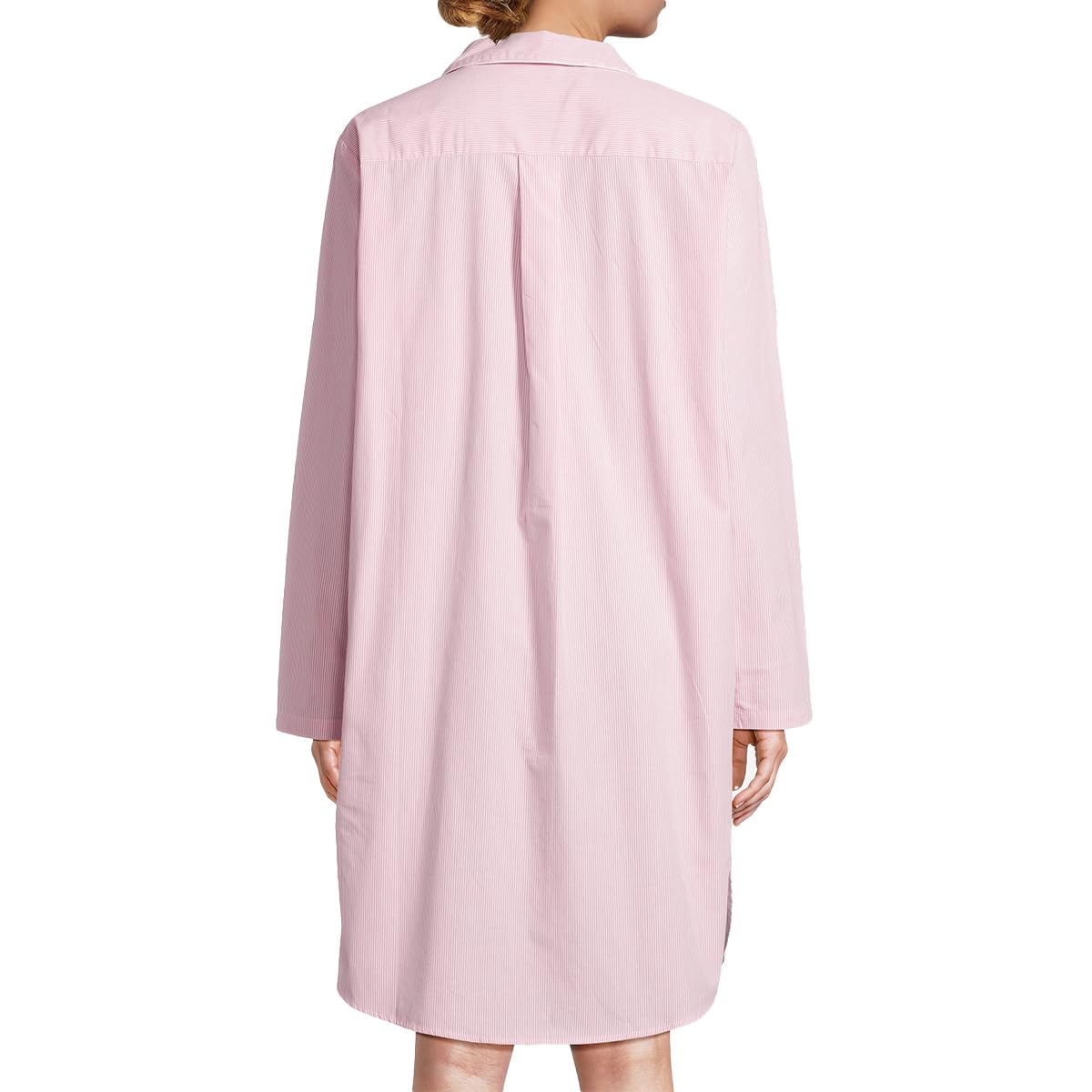 Seidensticker Damen Nachthemd Langarm – Klassisch Eleganter Look mit V-Ausschnitt, Sanfte 100% Baumwolle Webware, Durchgehende Knopfleiste, Bequemer Schlafkomfort – Stilvolle und Entspannte Nächte
