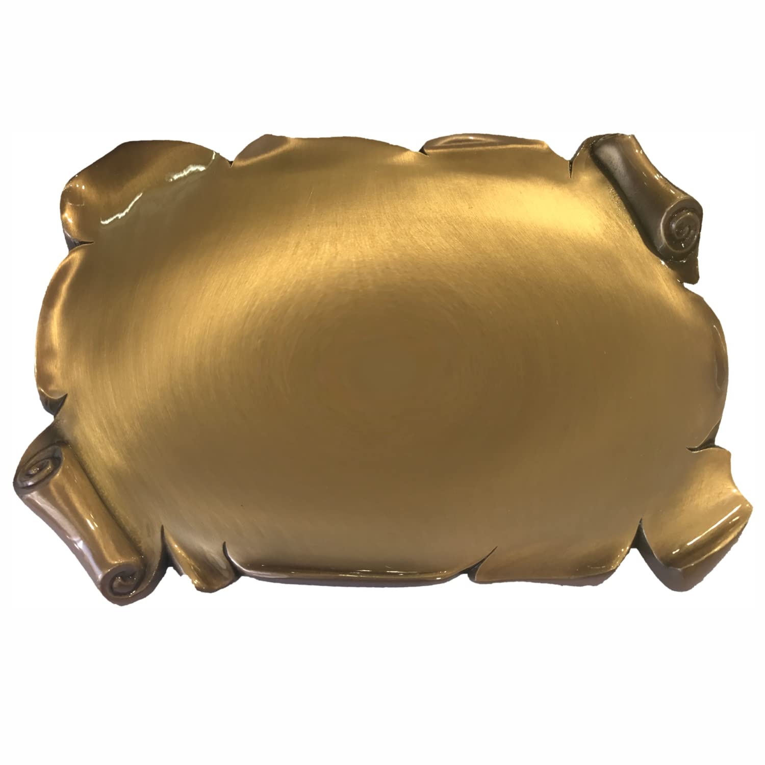 Pergamino Bronce, tamaño Grande, Apto para lápidas Cementerio, Texto Personalizable (28cm x 20cm)