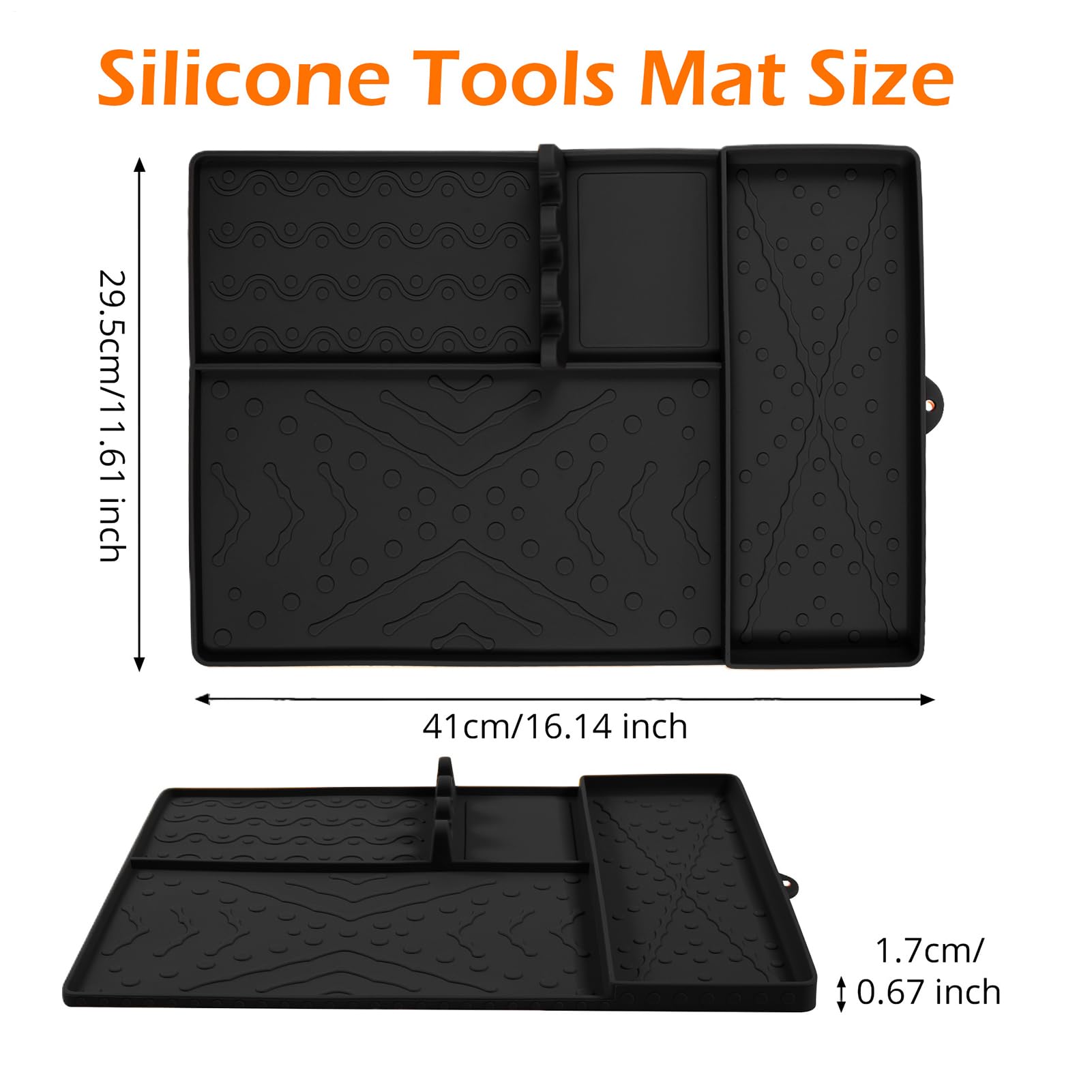 Tappetino per barbecue in silicone, protezione per griglia ad alta temperatura, protezione per bancone della cucina, ampio formato, struttura per contenere le fuoriuscite di cottura, soluzione