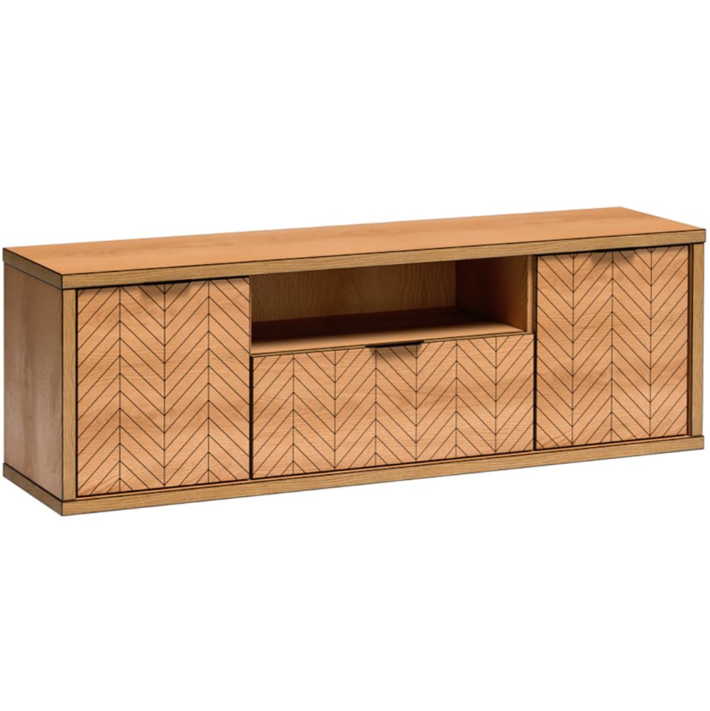 Lomadox Wohnzimmermöbel Set 2-teilig Vitrine Lowboard Wohnzimmerschrank Wohnmöbel TV-Board modern in Eiche