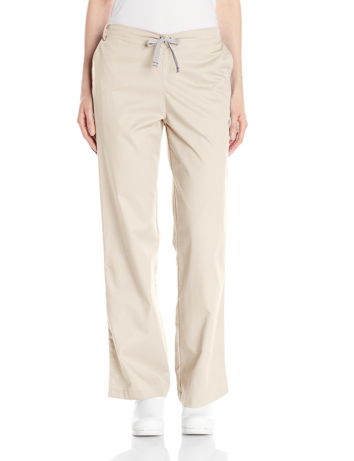 WonderWink Women's Wonderwork Flare Leg Scrub Pant, Khaki, Small
