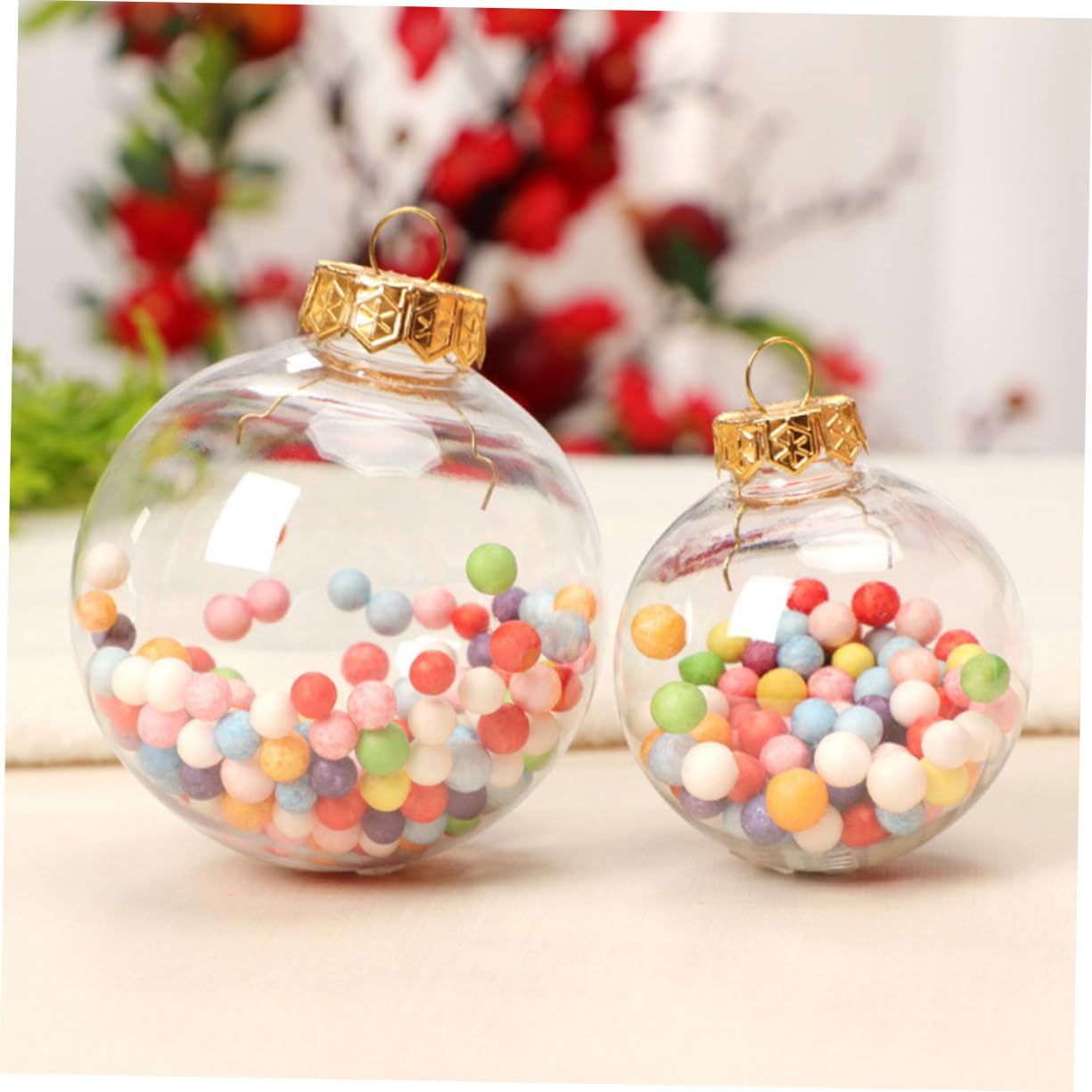 12 Stück Weihnachtsbaumkugeln Kunststoff 10cm Gold Christbaumschmuck Zum Aufhängen Vielseitige Baumdeko Für Weihnachten Party Und Fest