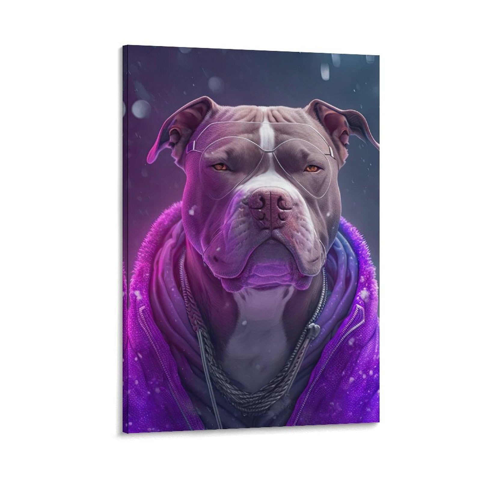 Stampa su tela, motivo "Beagle" hip-hop, poster e stampe, decorazione da parete per soggiorno, camera dei ragazzi, 50 x 75 cm