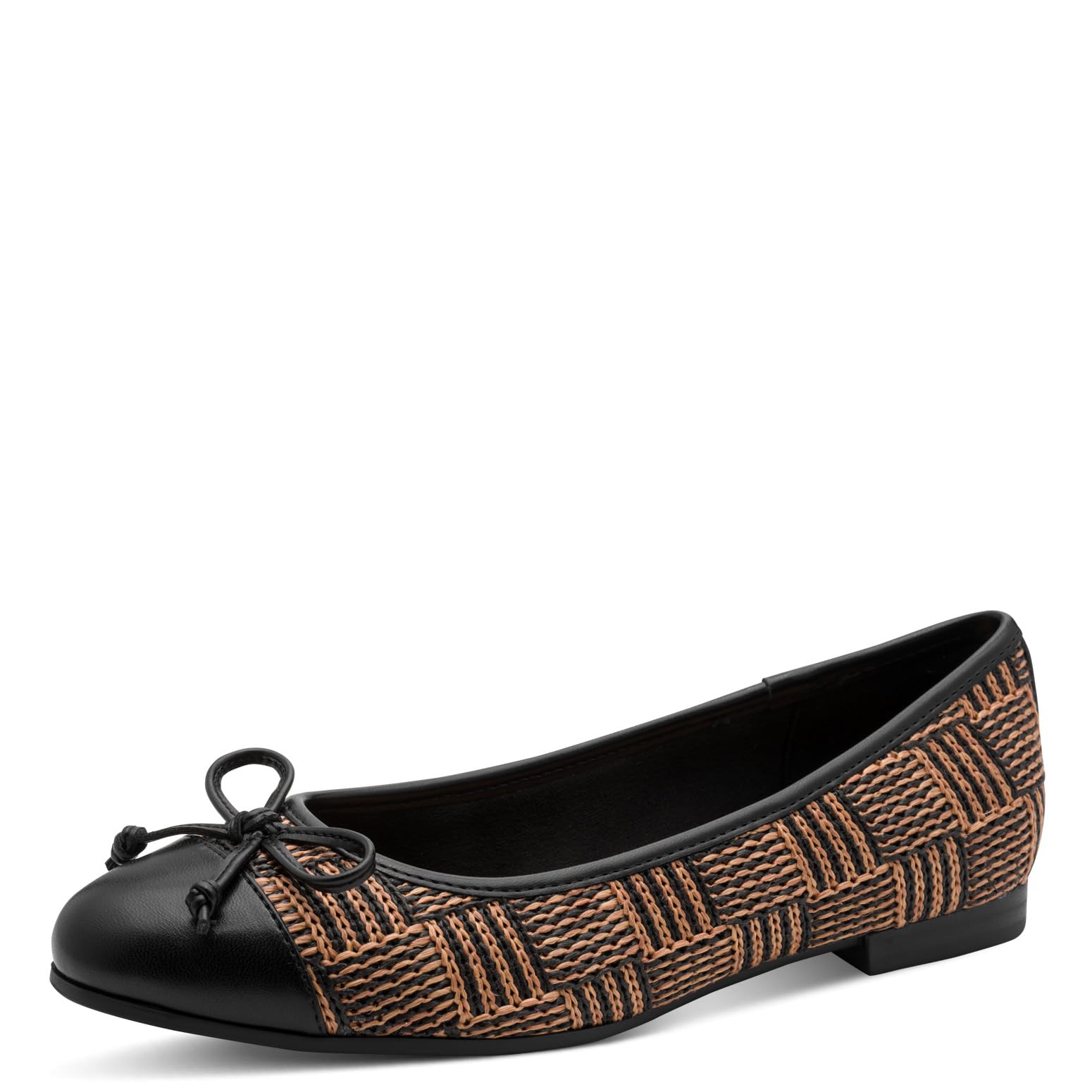 MARCO TOZZI Women Ballerinas Soft Feel Me Footbed Soft Lining Vegan Fashionable, Black (Black Comb), 4 UK