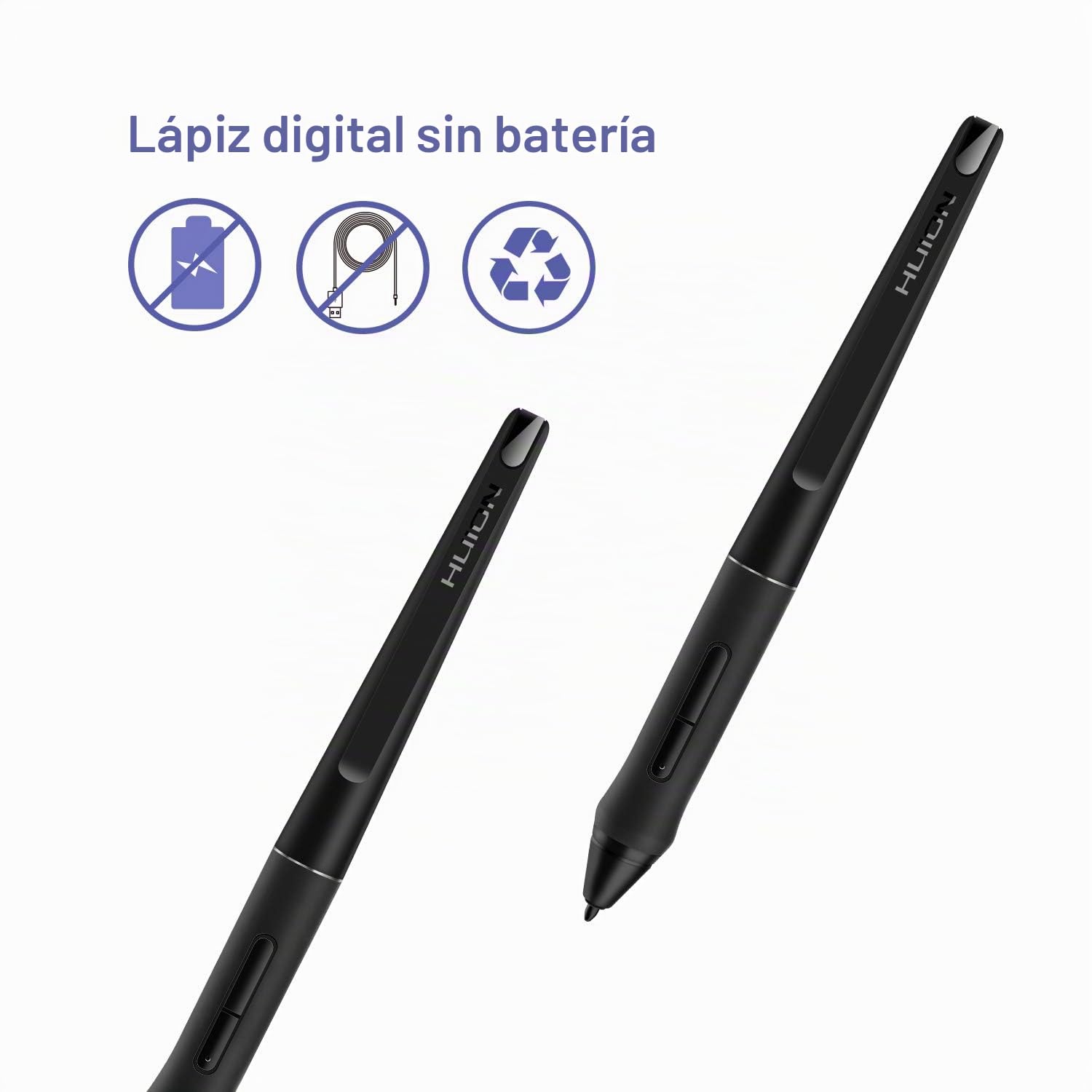 HUION PW500 Stylus Pen 8192 Levels - Lápiz digital para tableta gráfica sin batería compatible con HUION INSPIROY Q11K V2, WH1409 V2, HS611, Q620M, PRO 22 2019