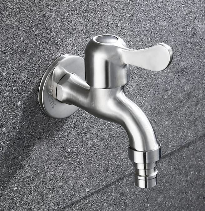 NEXOMS SSMT01 304 Grade Stainless Steel Washing Machine Bib Cock/Nozzle Tap with Wall Flange (B09Y65JVKF) Amazon Price History, Amazon Price Tracker