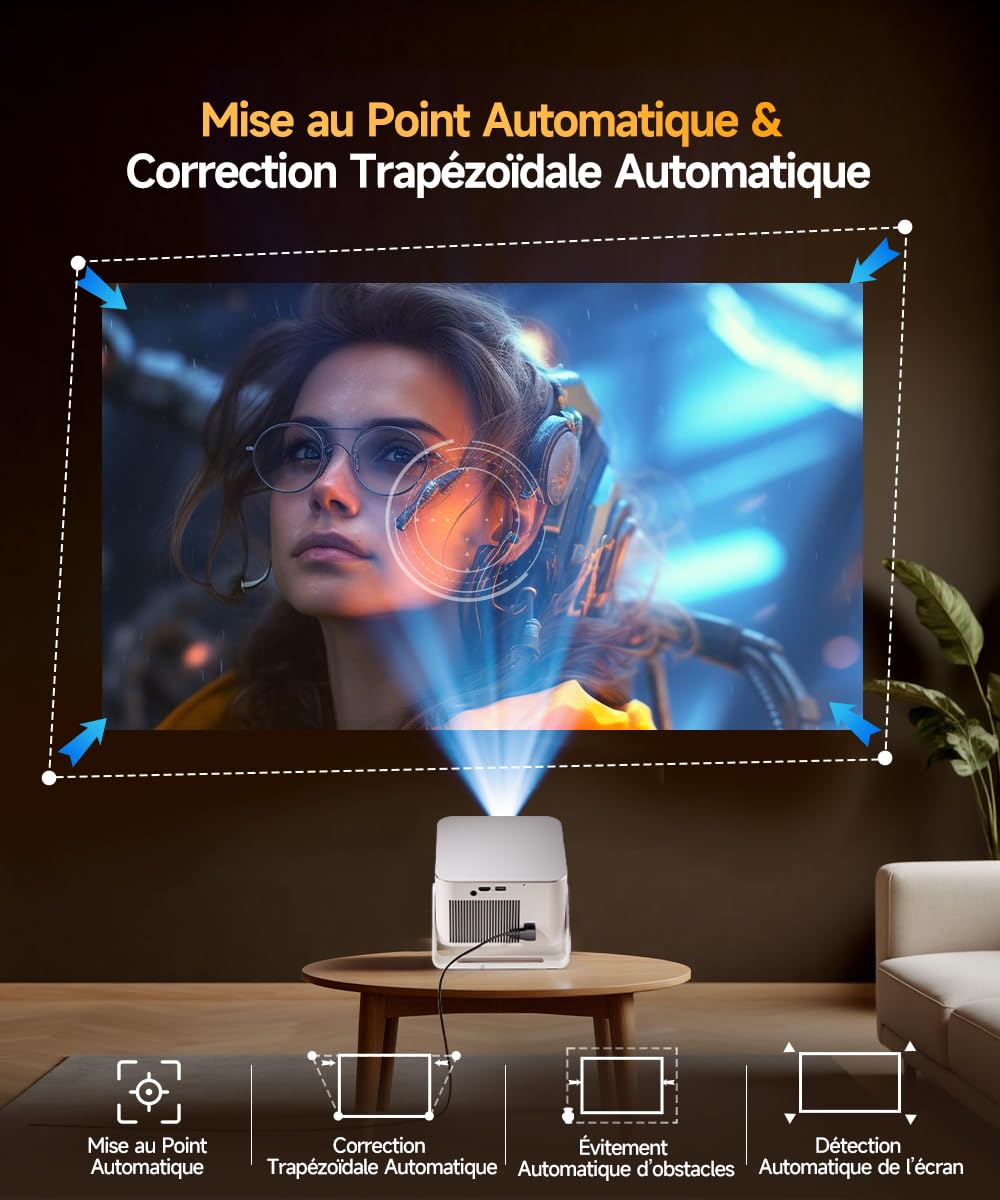 Magcubic HY350Max Mini Projecteur 4K 8K 1080P WiFi 6 Bluetooth 5.4 600 ANSI