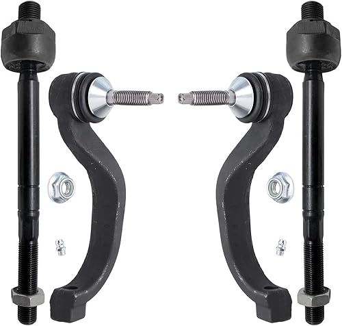 Miniatura 12 de Detroit Axle - Barras de acoplamiento delanteras 4WD para Dodge Dakota 2000-2004 Durango 2000-2003 2 extremos de barra de acoplamiento internos 2