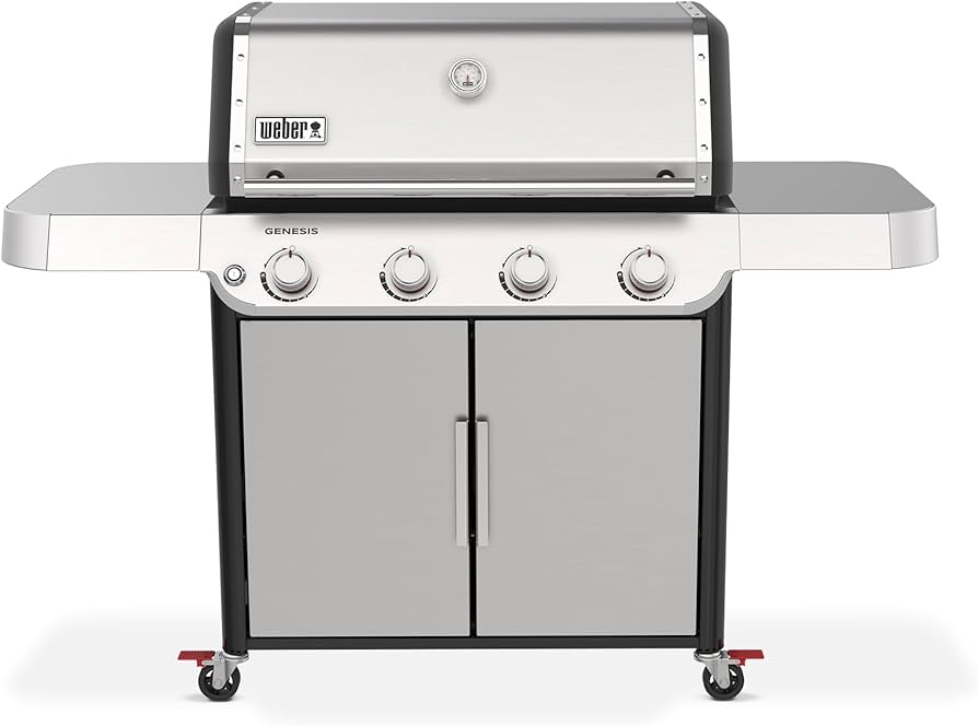Weber Genesis S-415 Liquid Propane Gas Grill, Stainless Steel