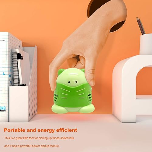 Miniatura 3 de Accesorios de pintura de diamantes, lindo aspirador de escritorio limpio para el hogar, mini colector de polvo para bordado de punto de cruz (azul)