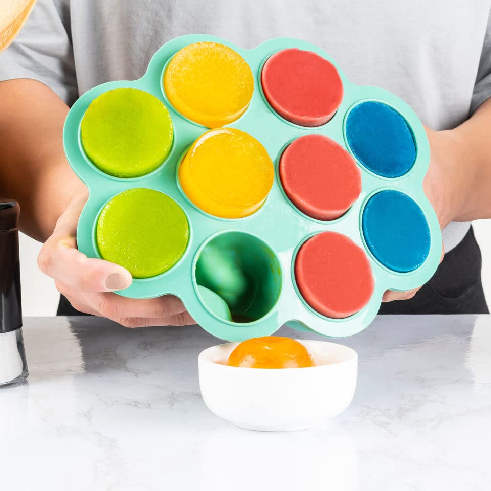 KAHAAN Silicone Popsicle/Ice-Cream/Candy/Bars Mould, 10 Cavity Homemade ICE Popsicle Molds, Sticks not Included Food Grade, BPA-Free Pop Mold - Candy Design, Safety Lid Included - 1pc, Multi.