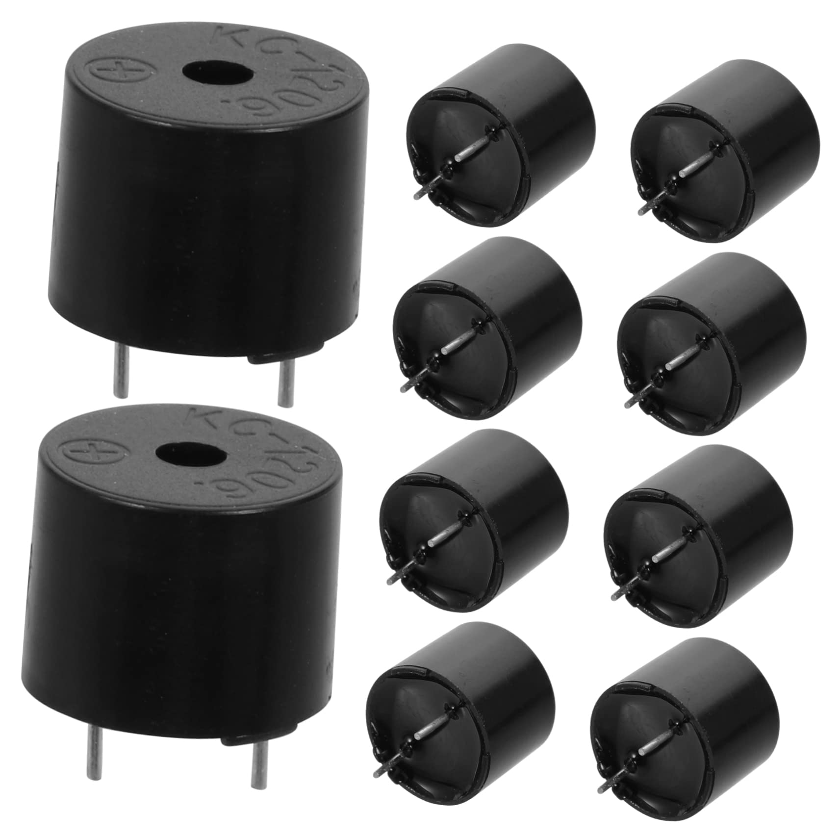 CIYODO 10pcs 5v Buzzer Piezo Buzzer Electronic Beep Buzzer Electronic Buzzer Alarm Passive Electric Alarm Electronic Components Buzzer Piezo Alarm Electronic Alarm Beeper 90s Abs Black