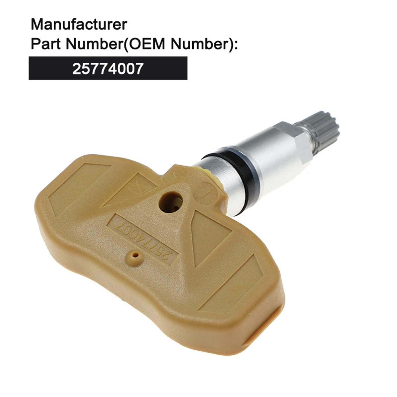 Genérico Sensor De Neumáticos Sensor de presión neumáticos TPMS 25774007 para Cadillac, para Chevrolet Trailblazer para Holden Reemplazar(1 pc)
