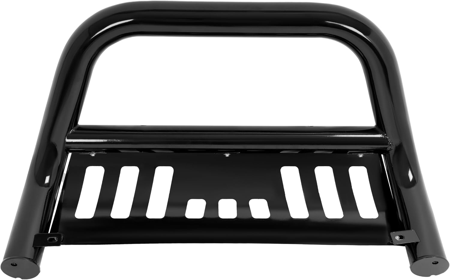 HECASA Bull Bar Lower Grill Guard Compatible with 2009-2015 Honda Pilot, w/Pre-Drilled for Auxiliary/Bar Light Mounting & Removable Skid Plate Electrophoresis+Powder Coated Steel