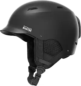 OutdoorMaster Suni Capacete de esqui, capacete de snowboard com viseira, capacete esportivo de neve para homens, mulheres e jovens | Ajuste de mostrador, forro de veludo removível e protetores
